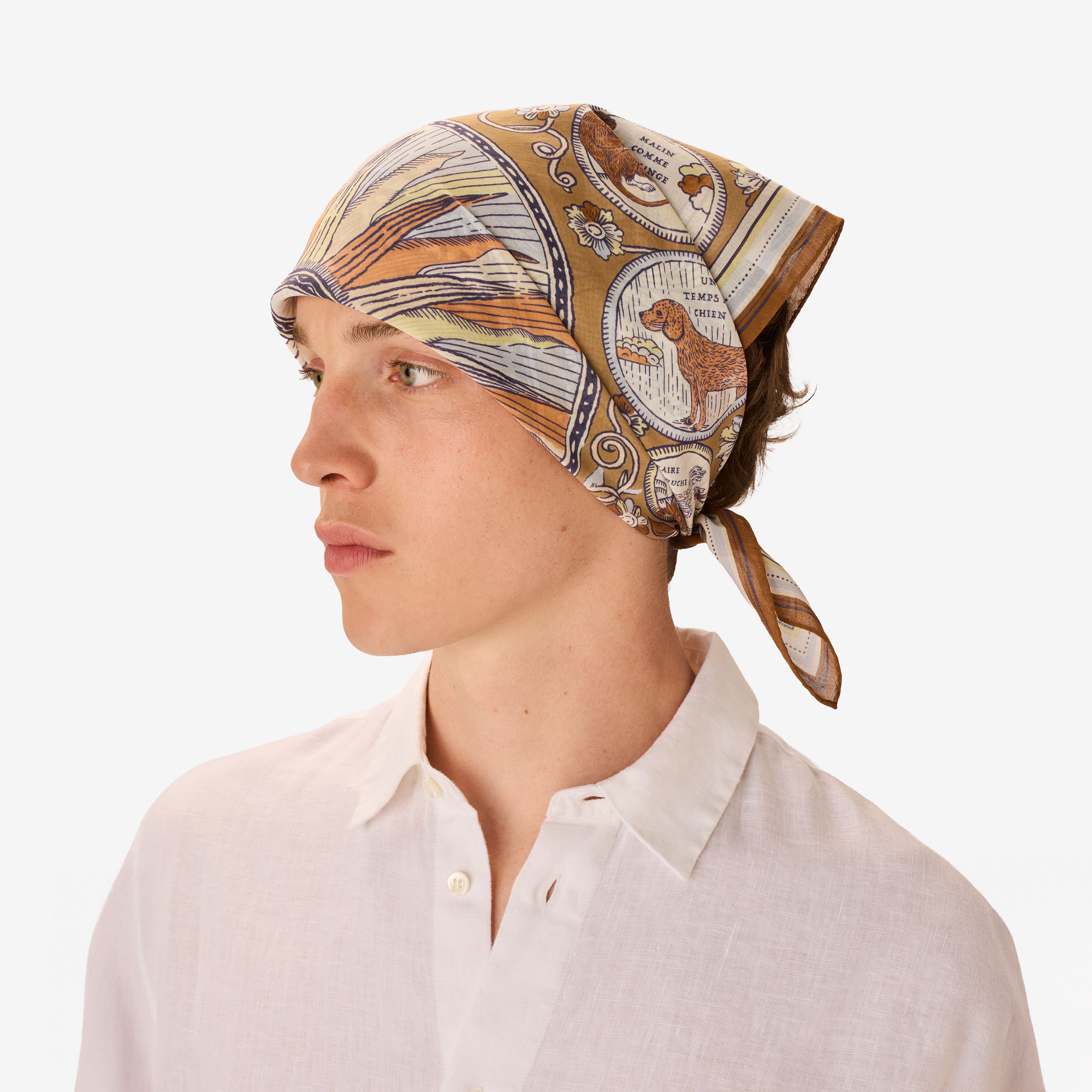 Square 70 Cotton - Chance Inoui - Golden Brown