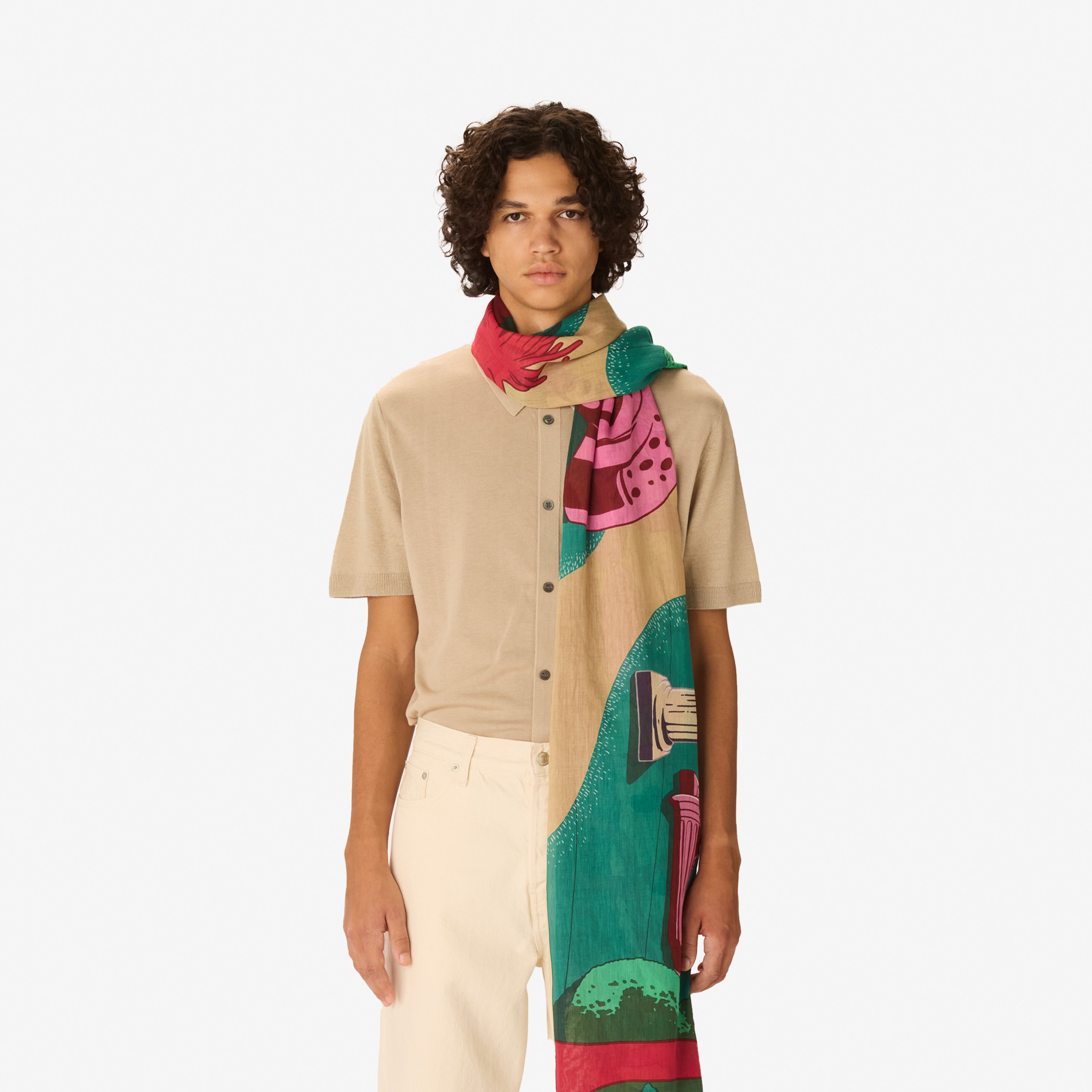 Scarf 100 - Jardin - Fuchsia