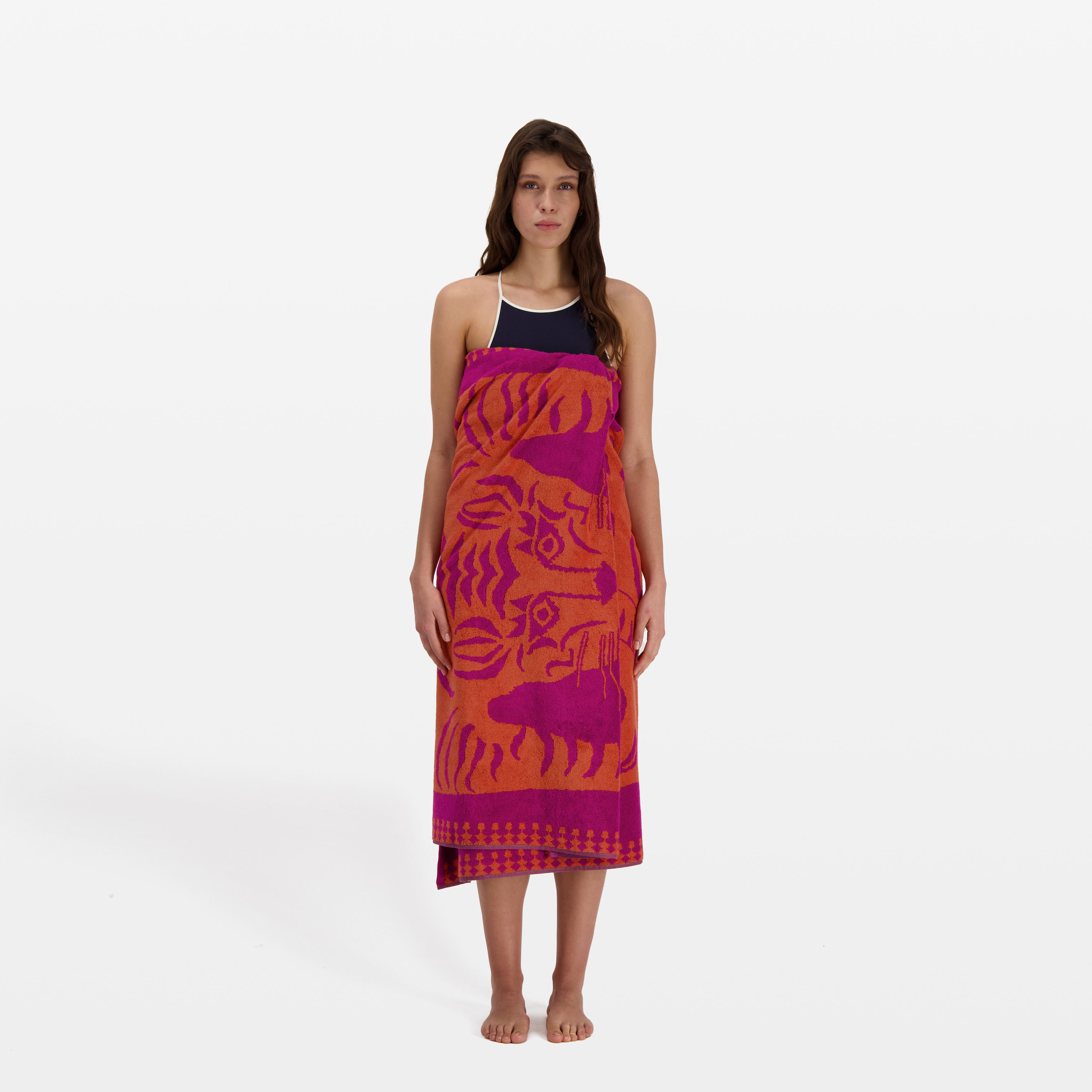 Beach Towel - Todd - Fuchsia