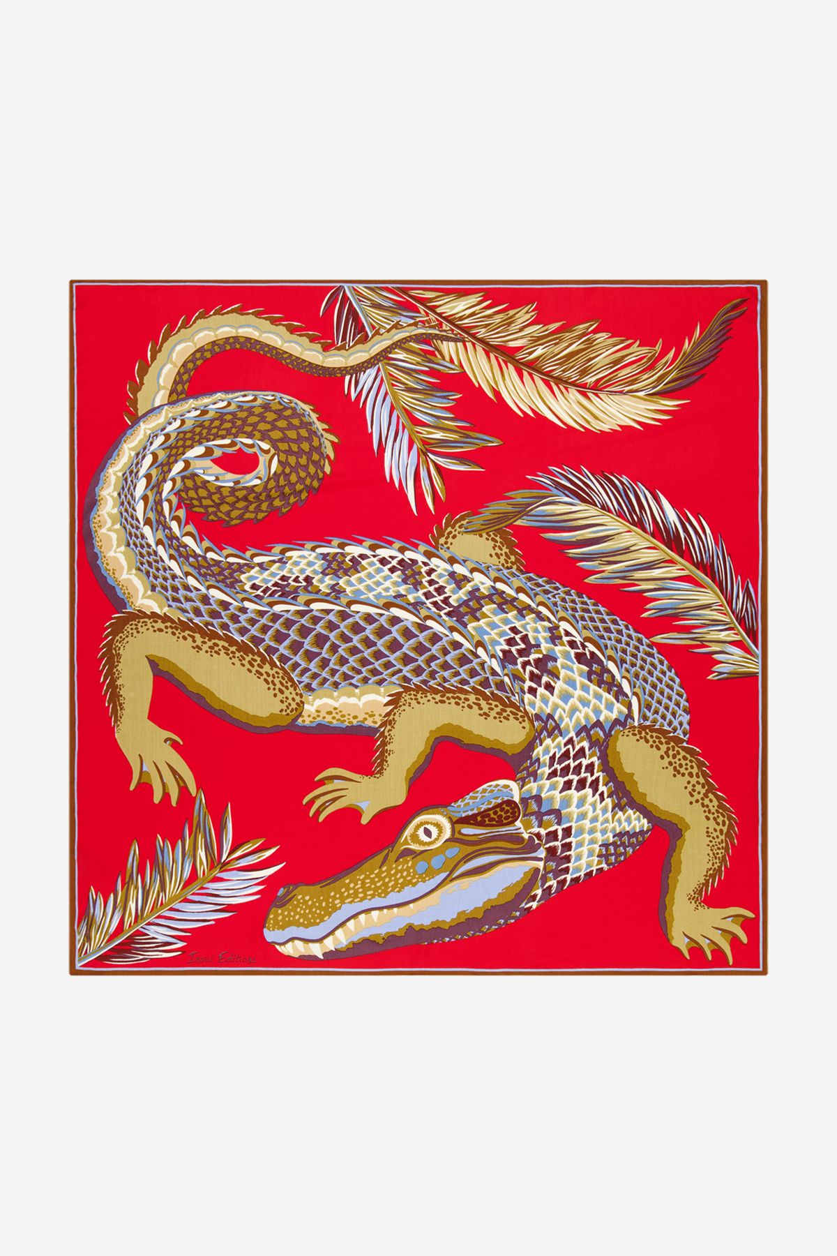 Square 100 - Croco - Red