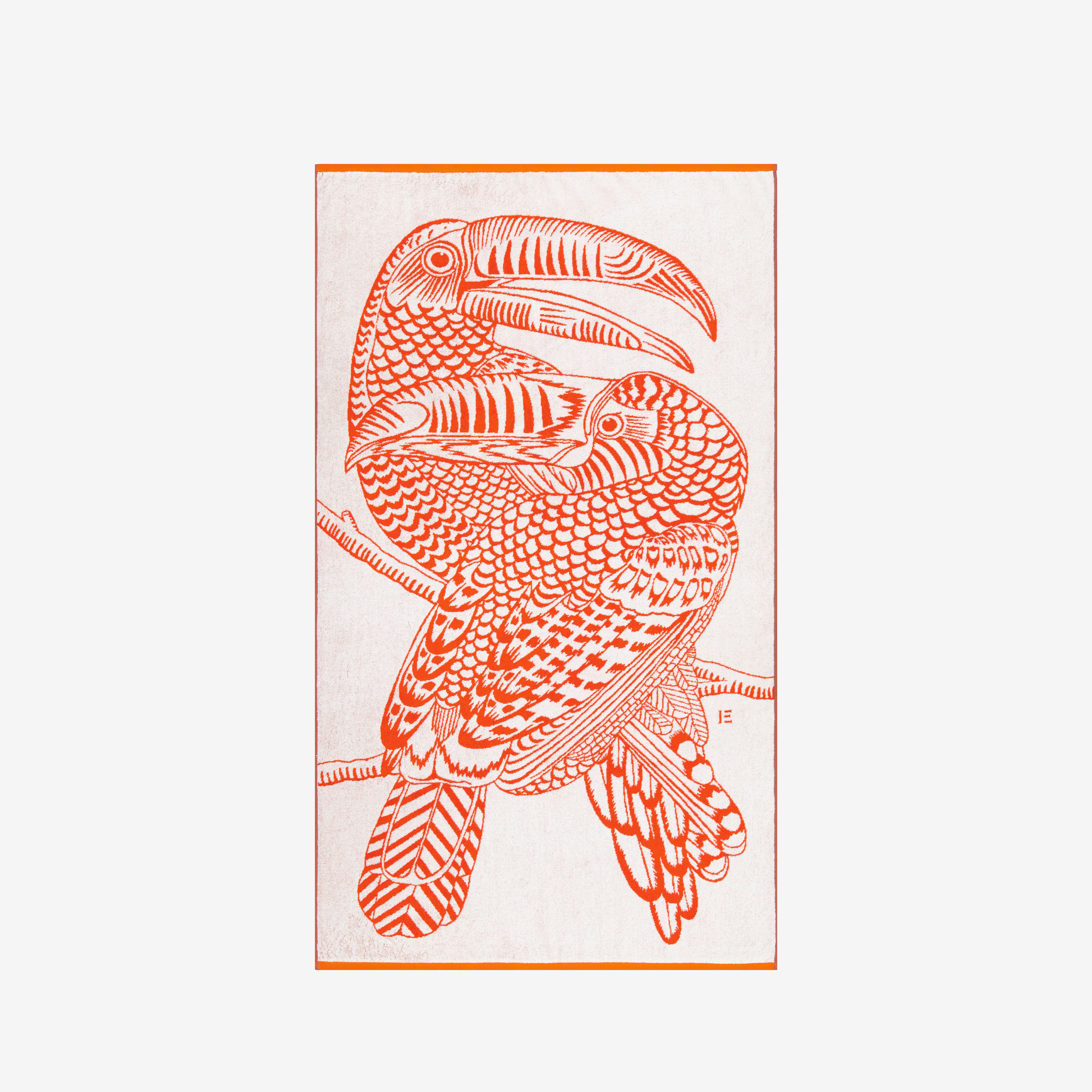Beach Towel - Toucan - Orange