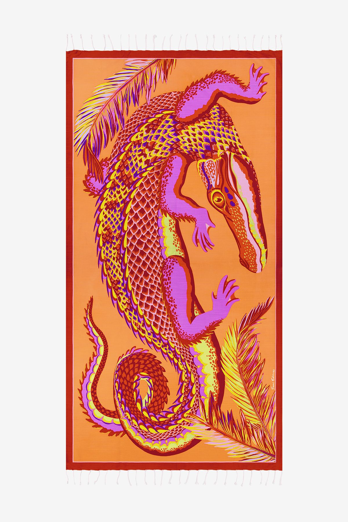 Fouta Towel 100 - Croco - Coral