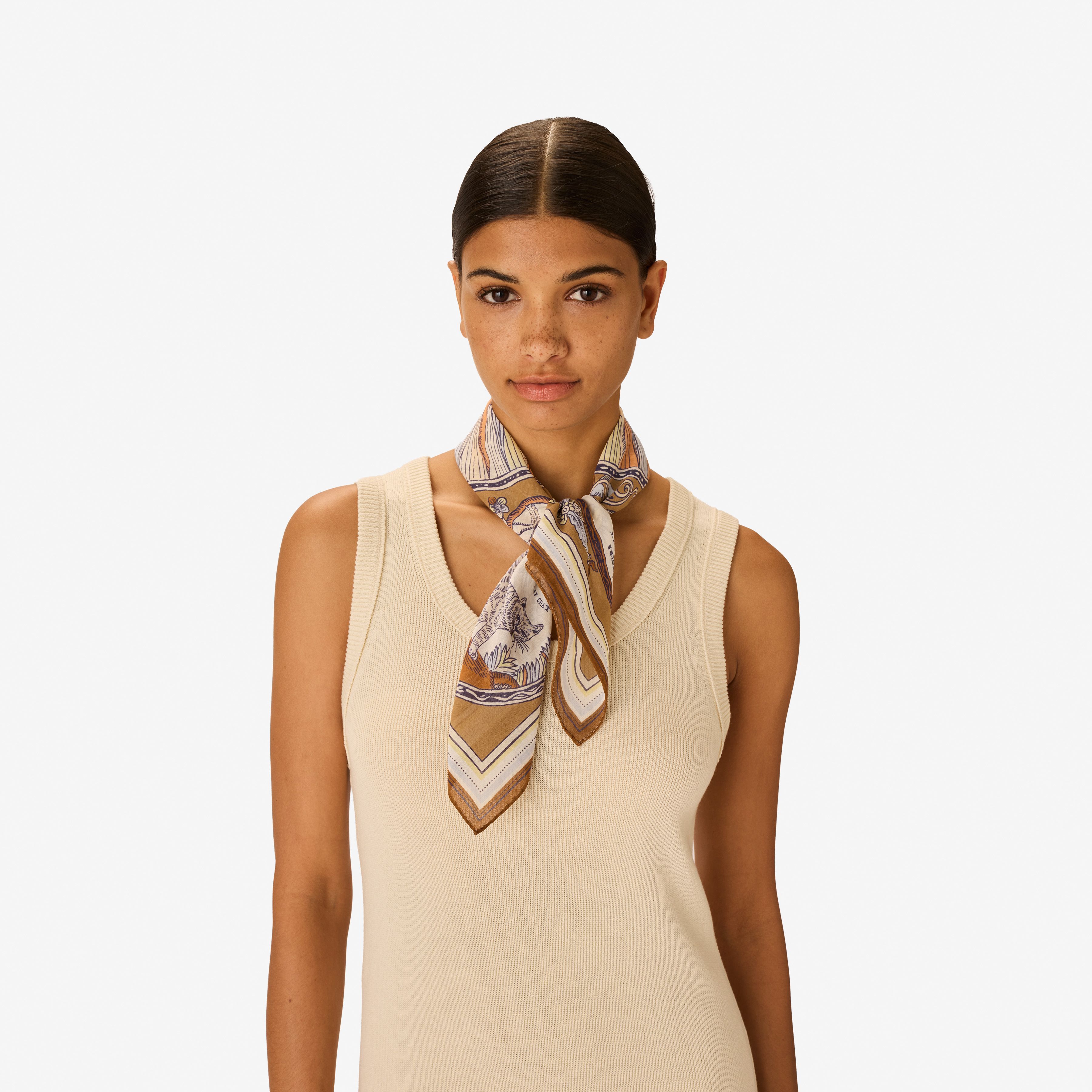 Square 70 Cotton - Chance Inoui - Golden Brown