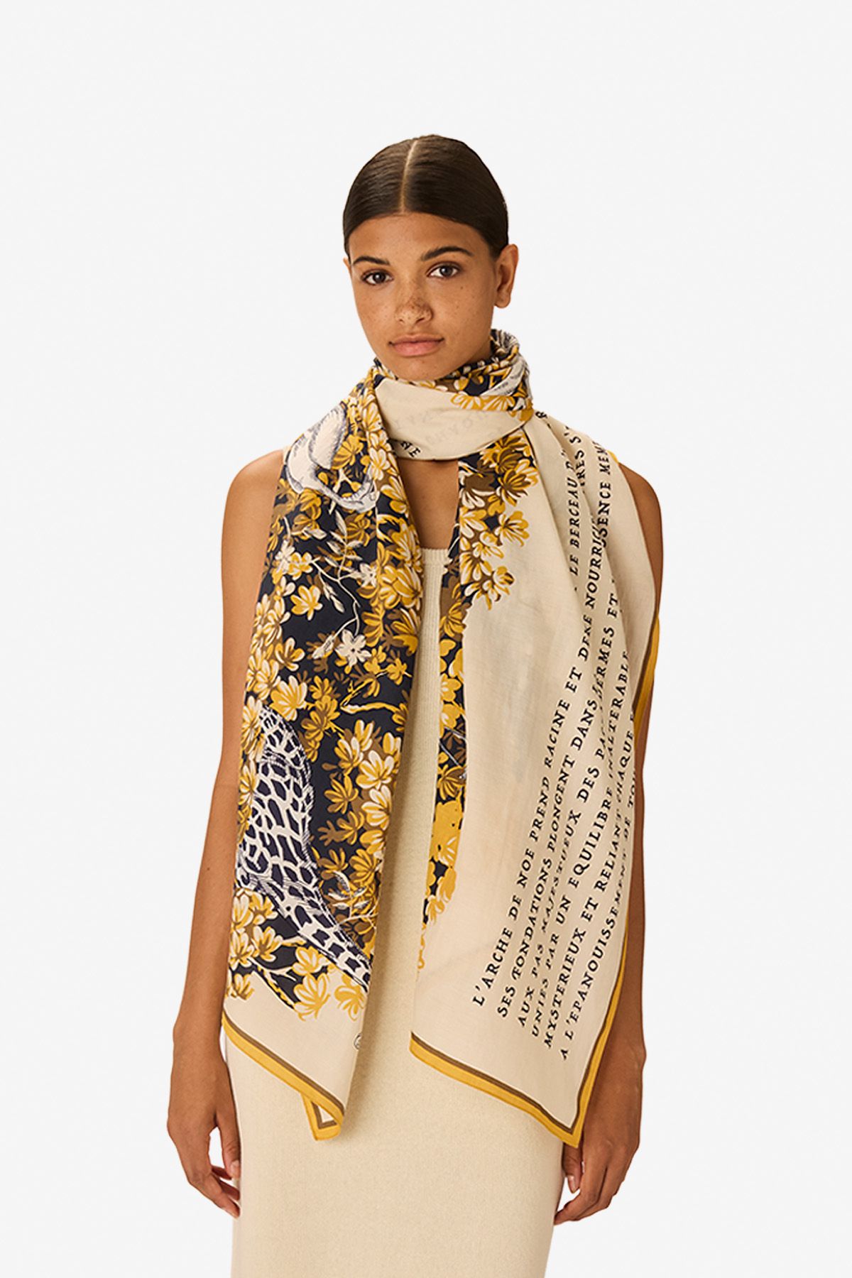 Scarf 100 - Bestiaire - white