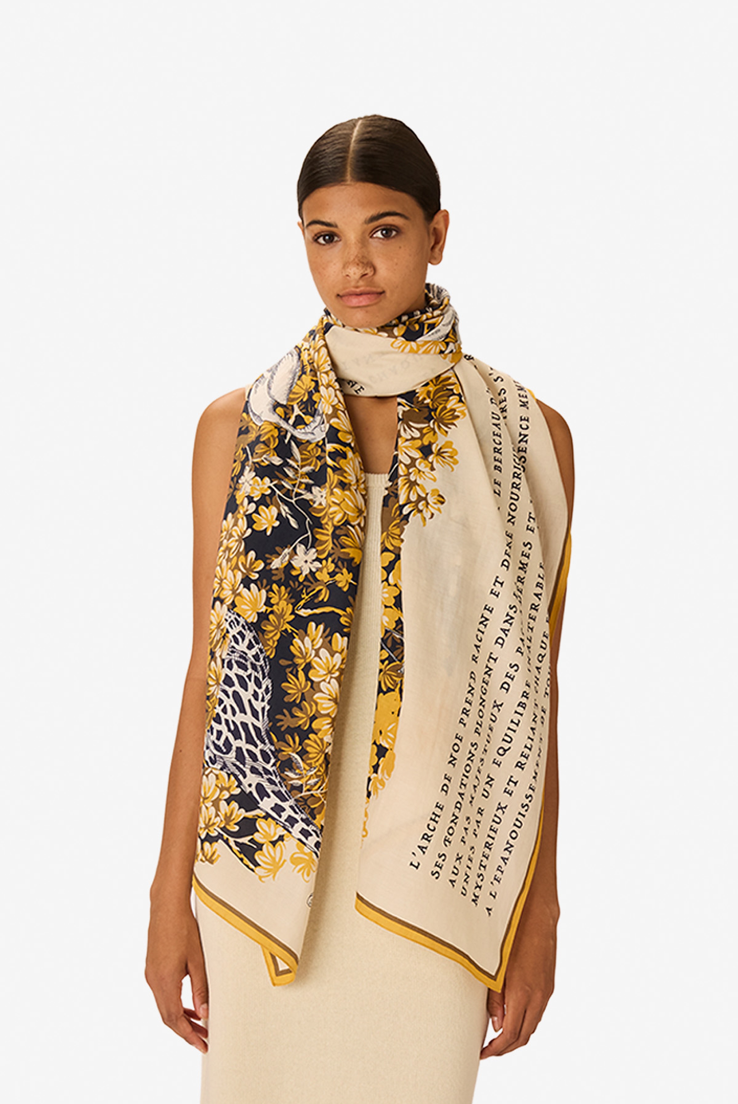 Scarf 100 - Bestiaire - white