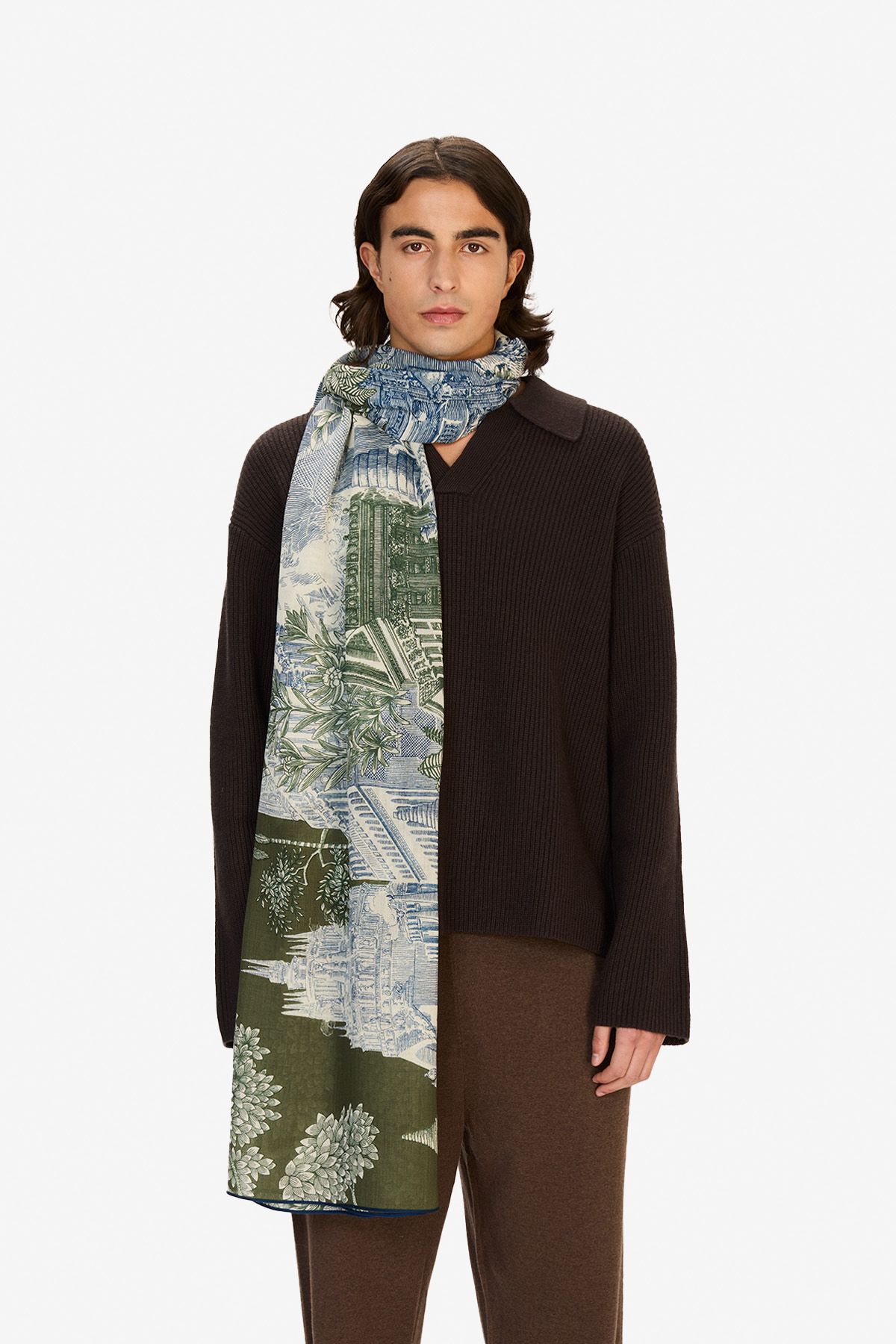 Wool Scarf 100 - Piranesi - Khaki