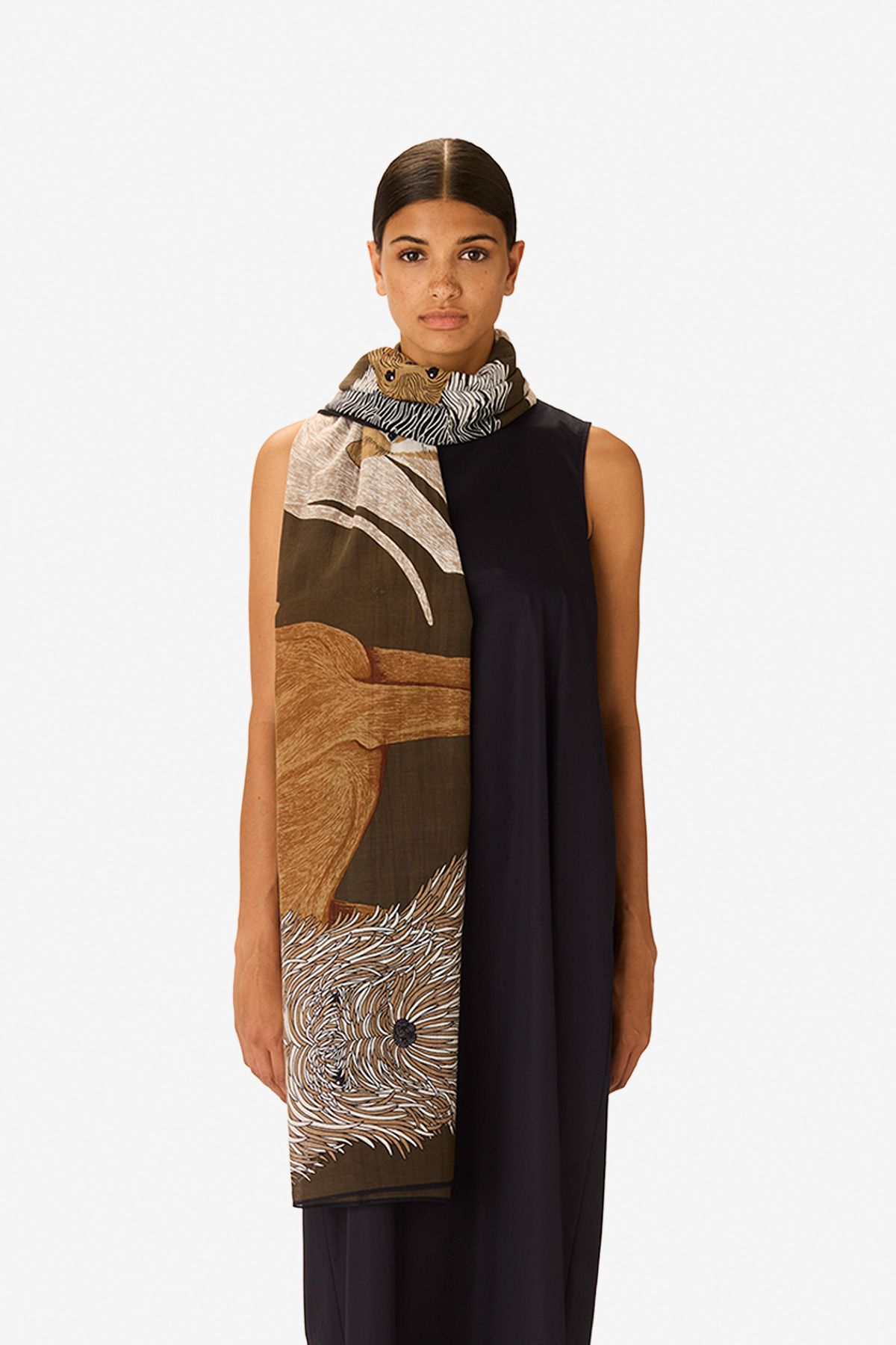 Scarf 100 Cotton - Toutou - Grey