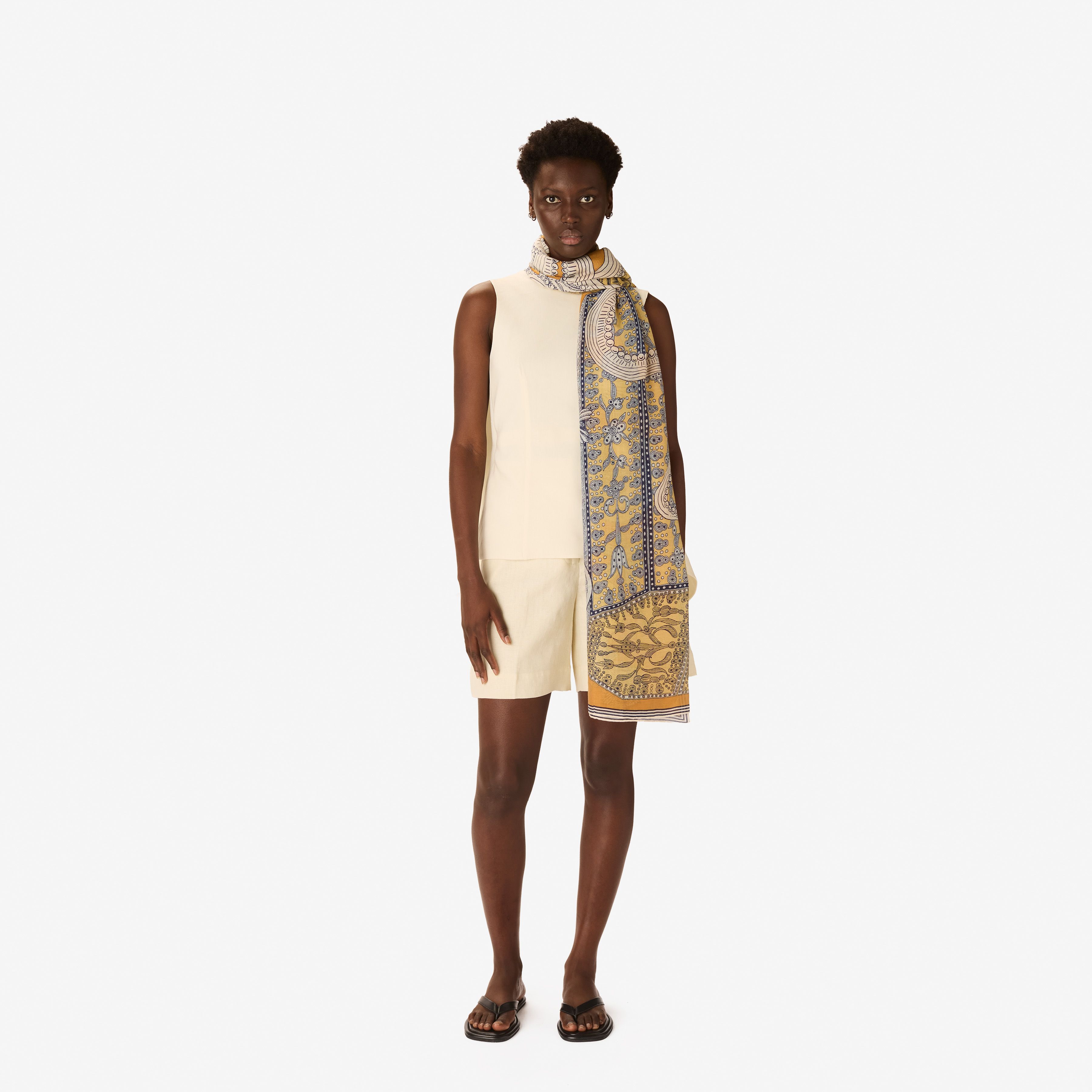 Scarf 100 - Octopus - Golden Brown
