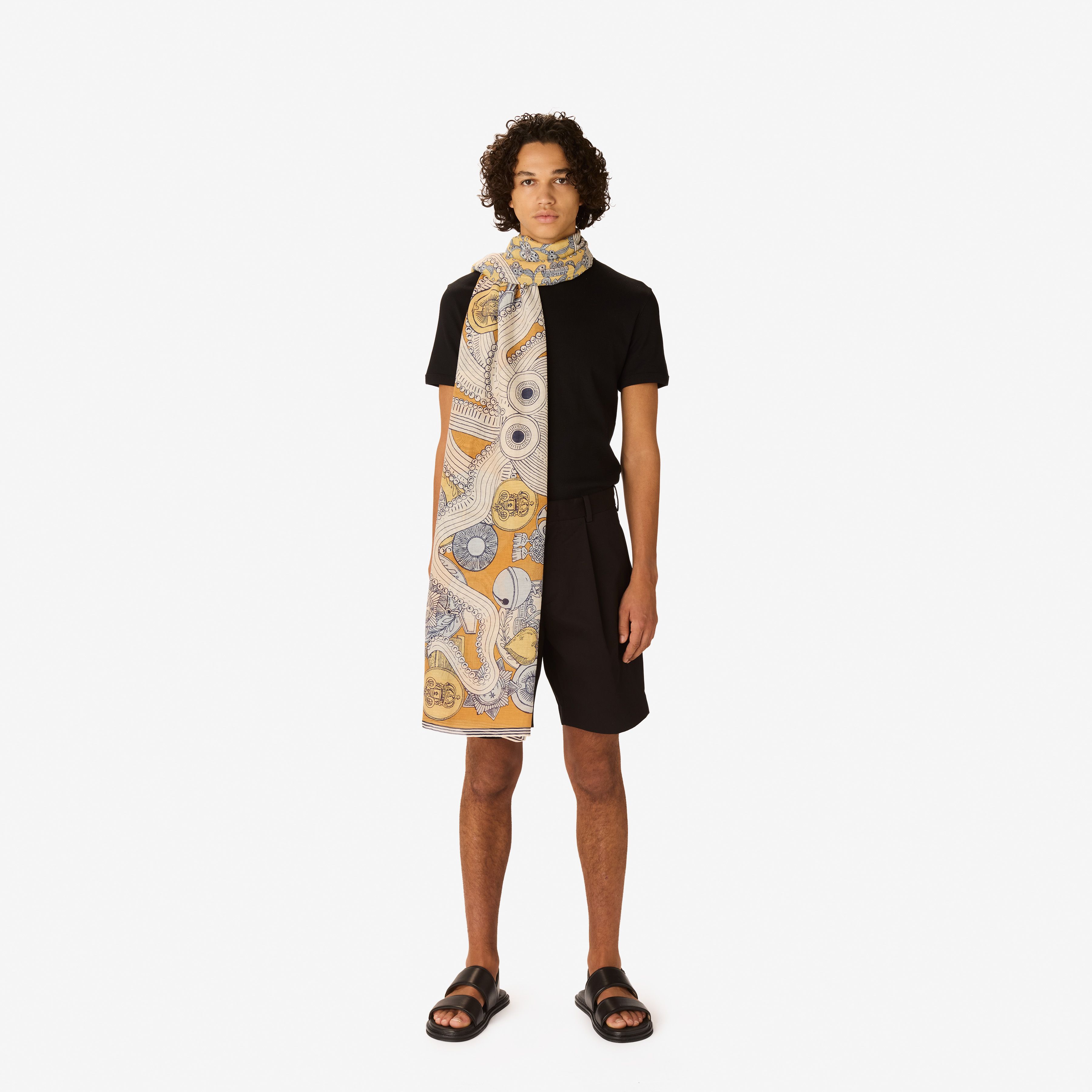 Scarf 100 - Octopus - Golden Brown