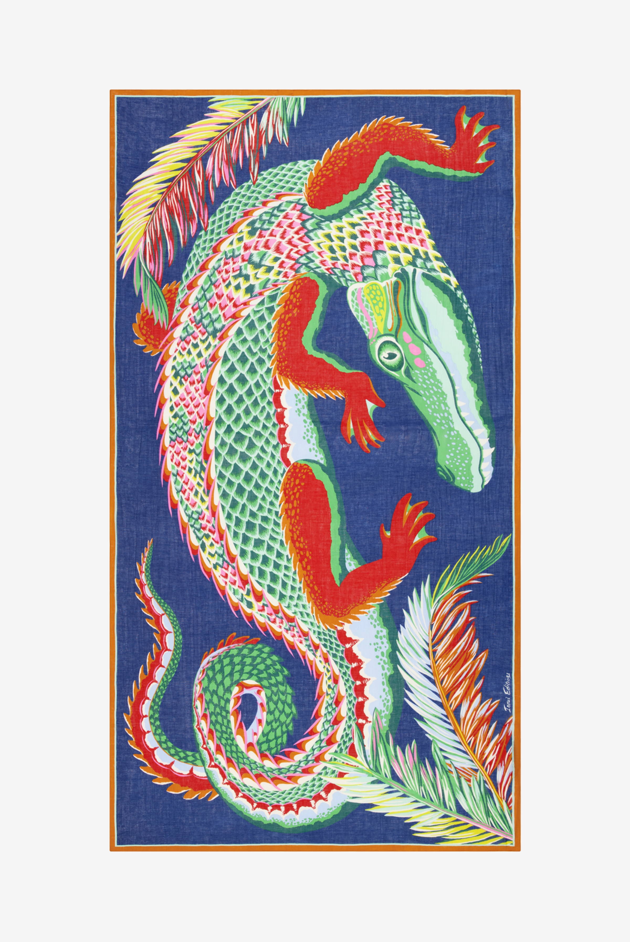 Scarf 100 - Croco - Duck Blue