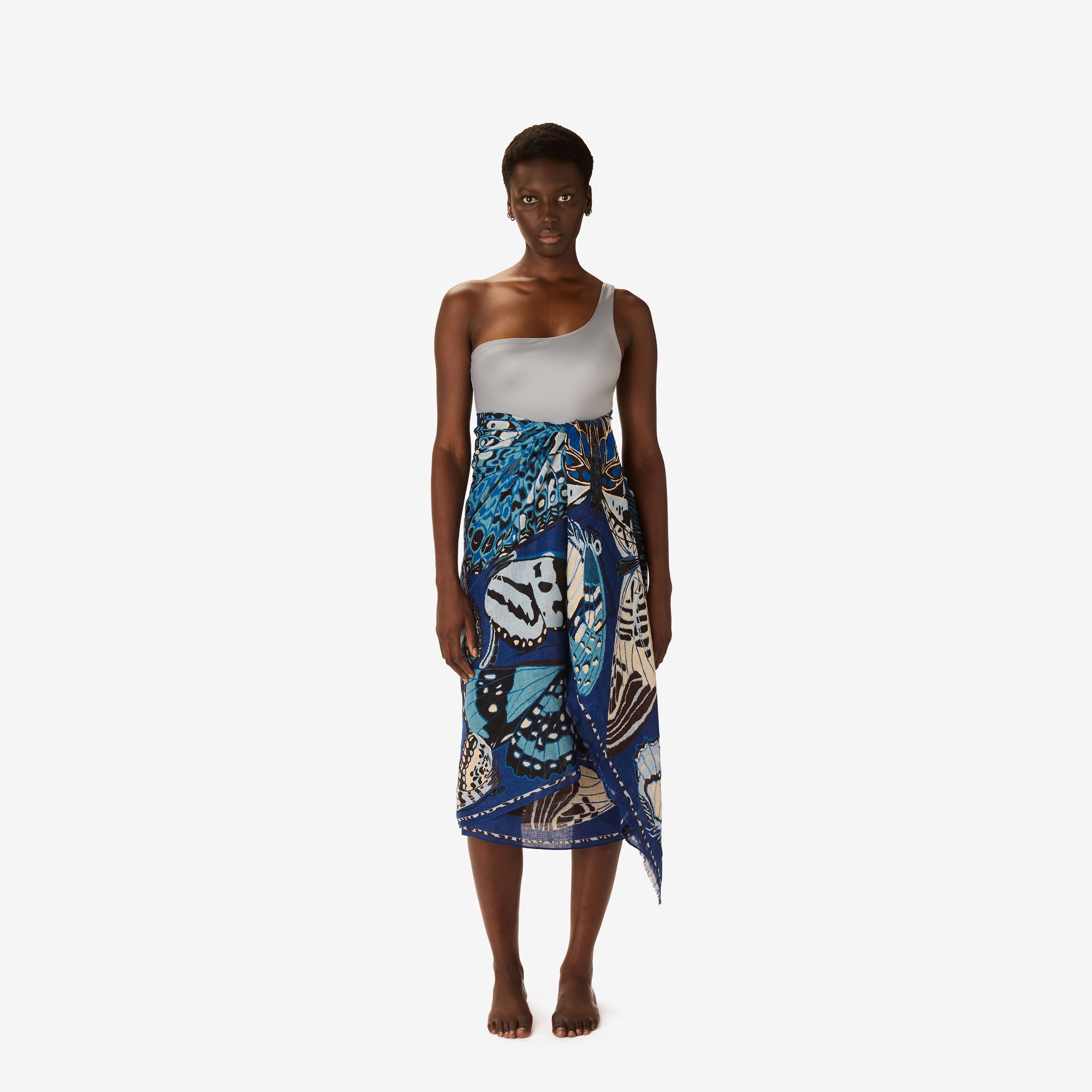 Scarf 100 - Papillons - Navy