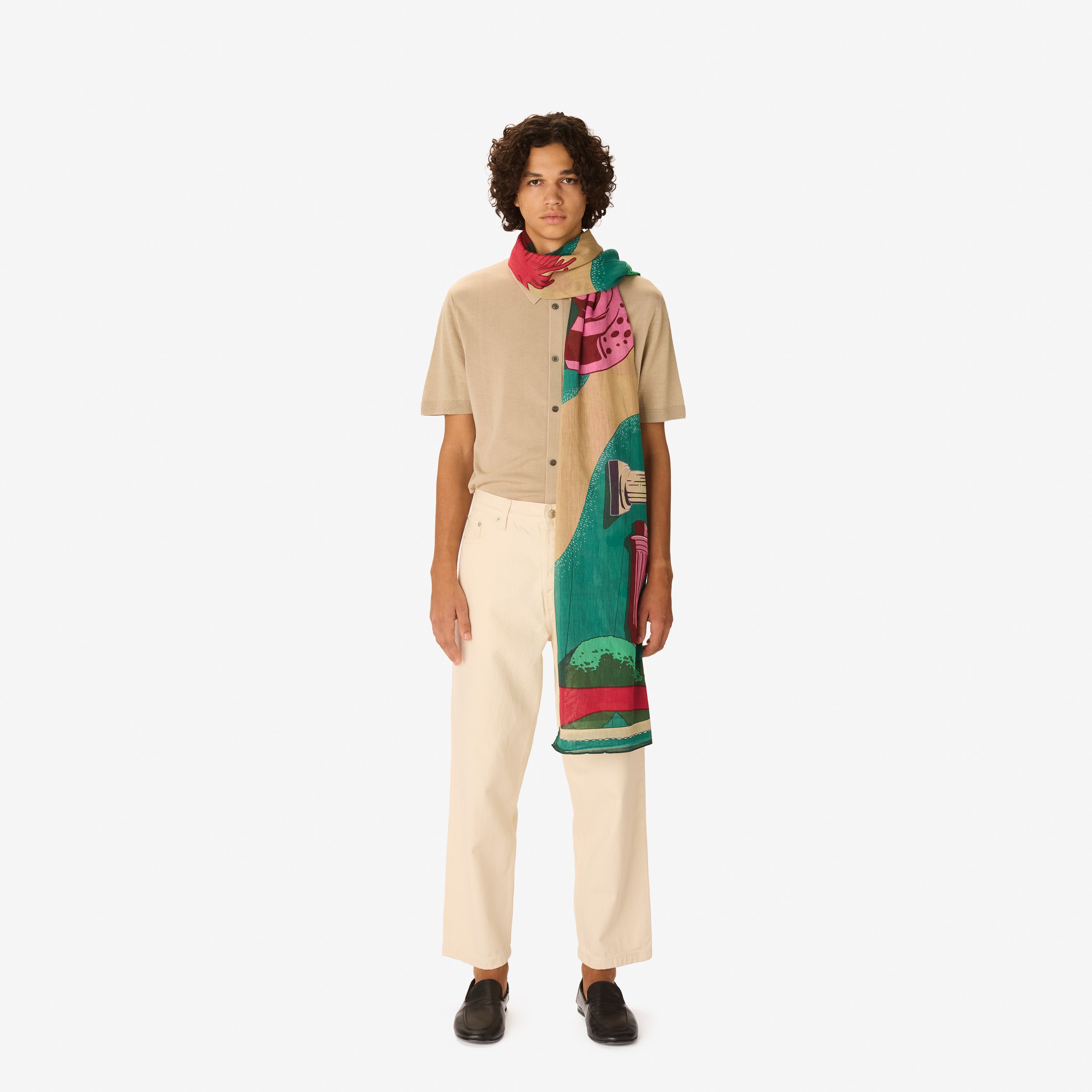 Scarf 100 - Jardin - Fuchsia