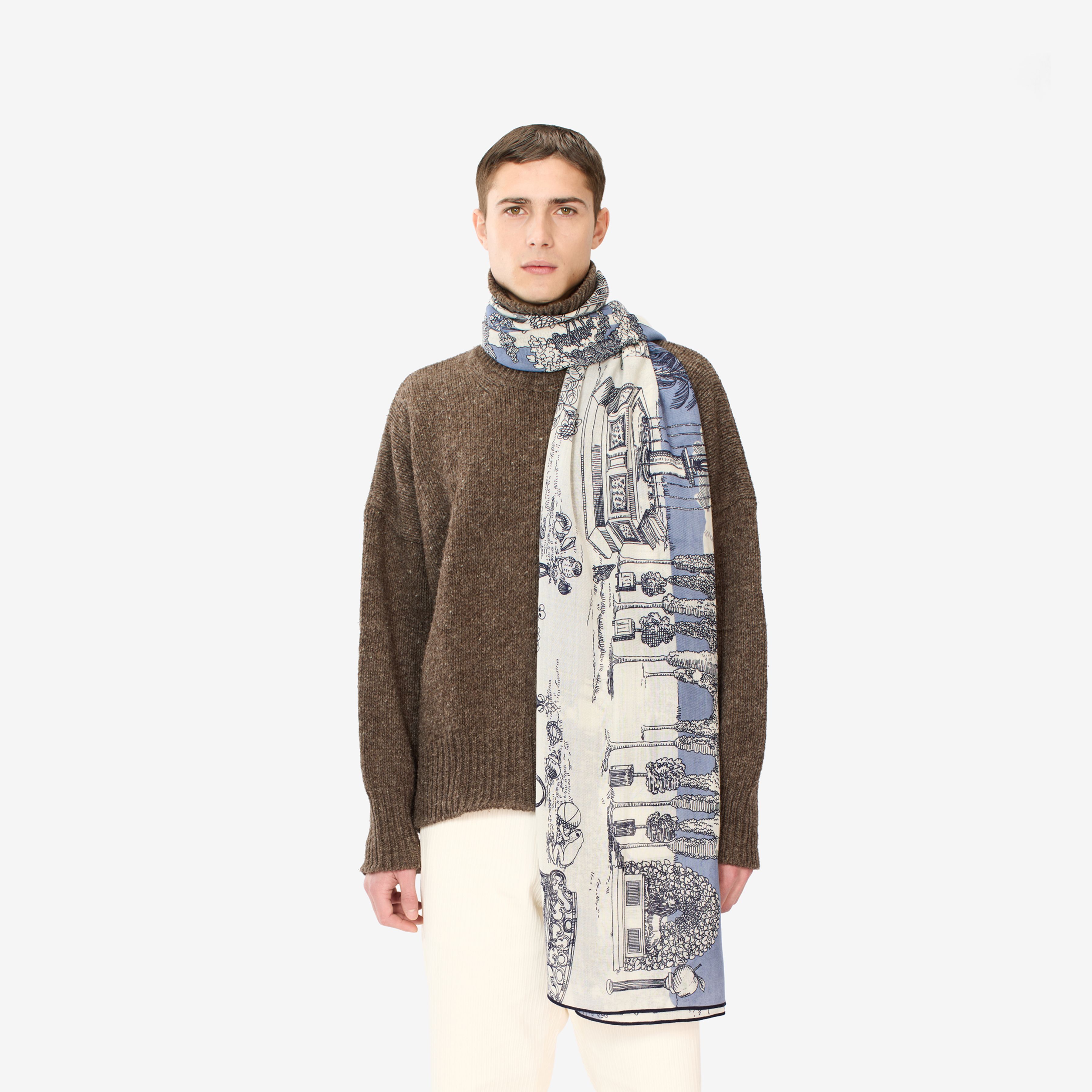 Scarf 100 - Quatre Saisons - Blue
