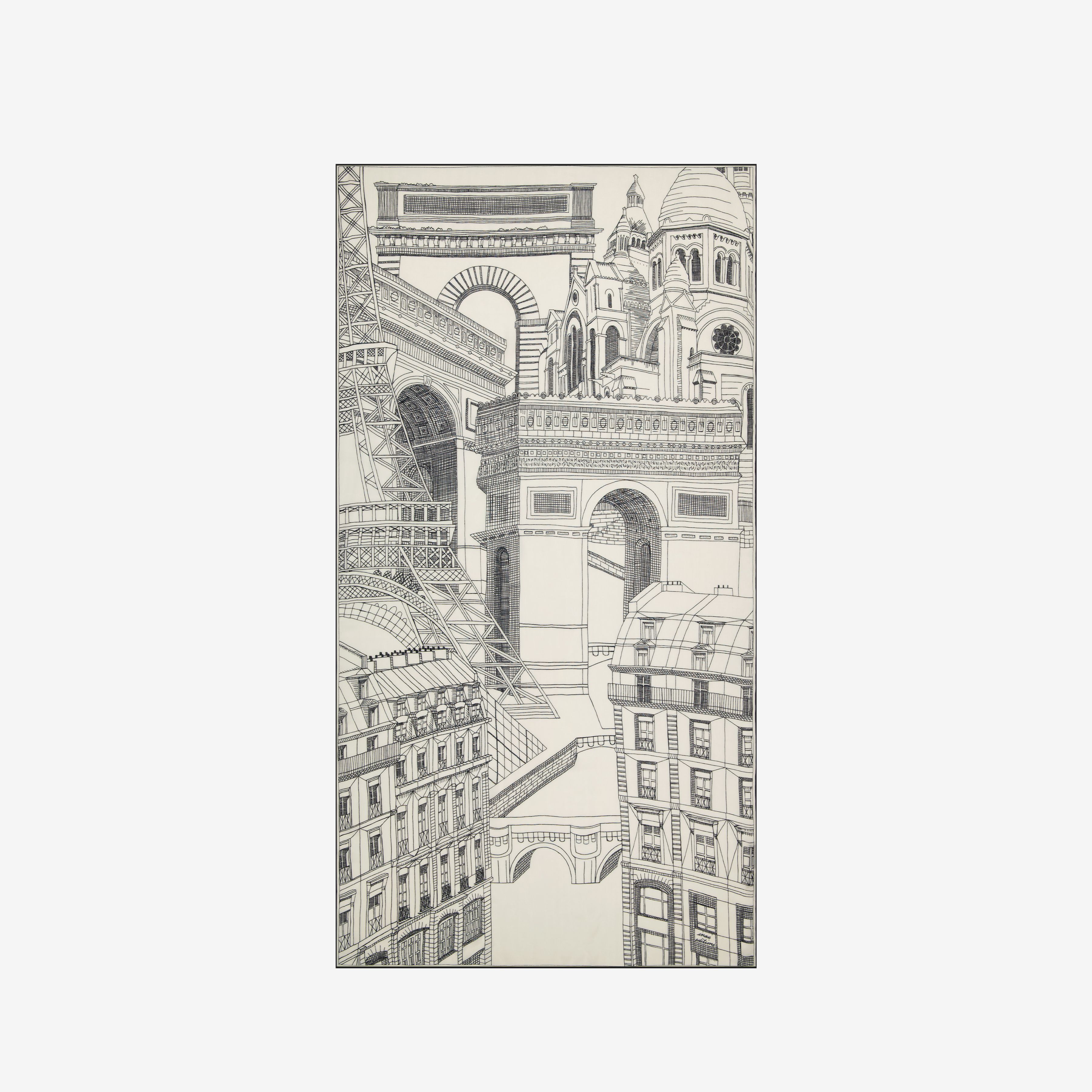 Scarf 100 - Paris - White