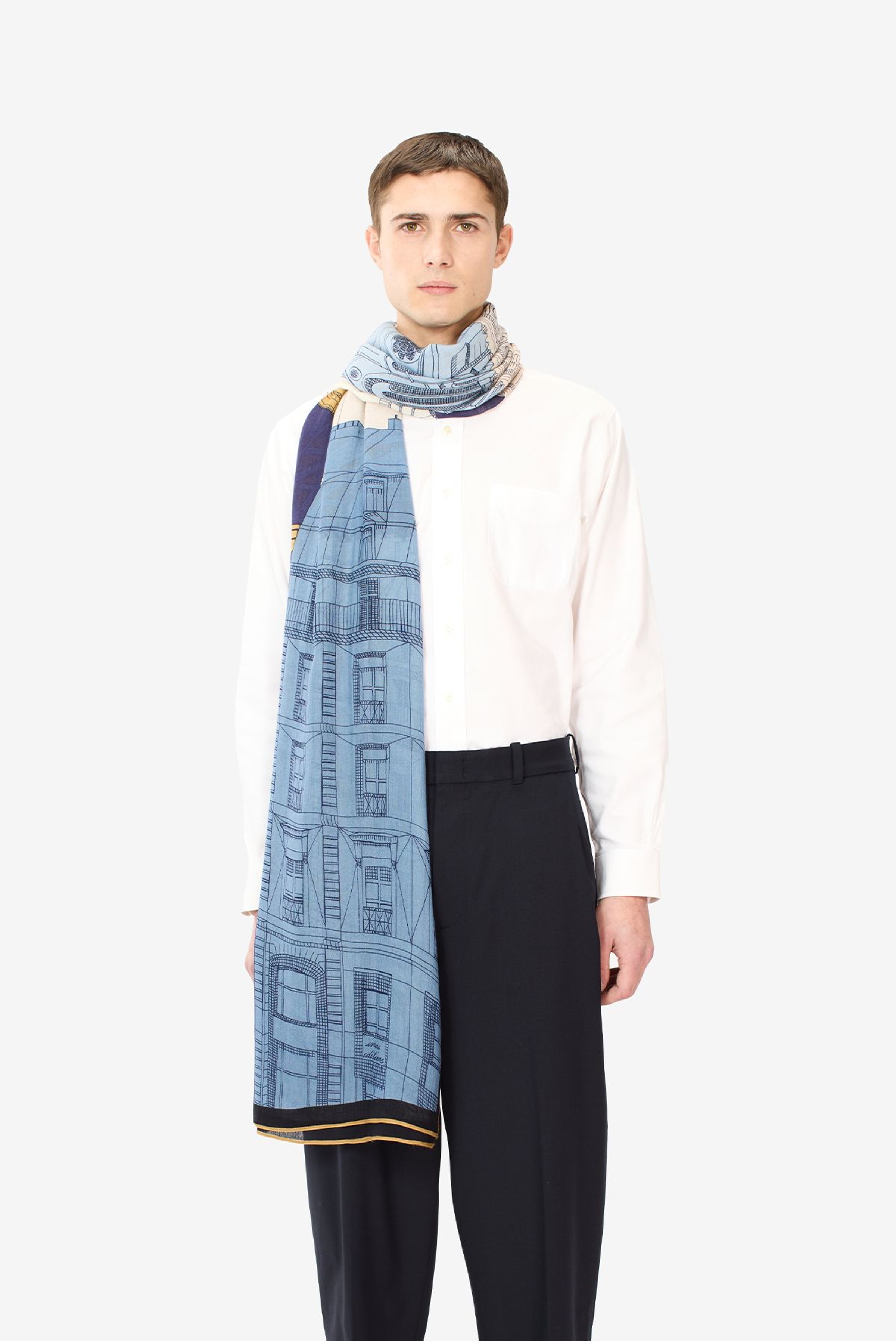Scarf 100 - Paris - Navy