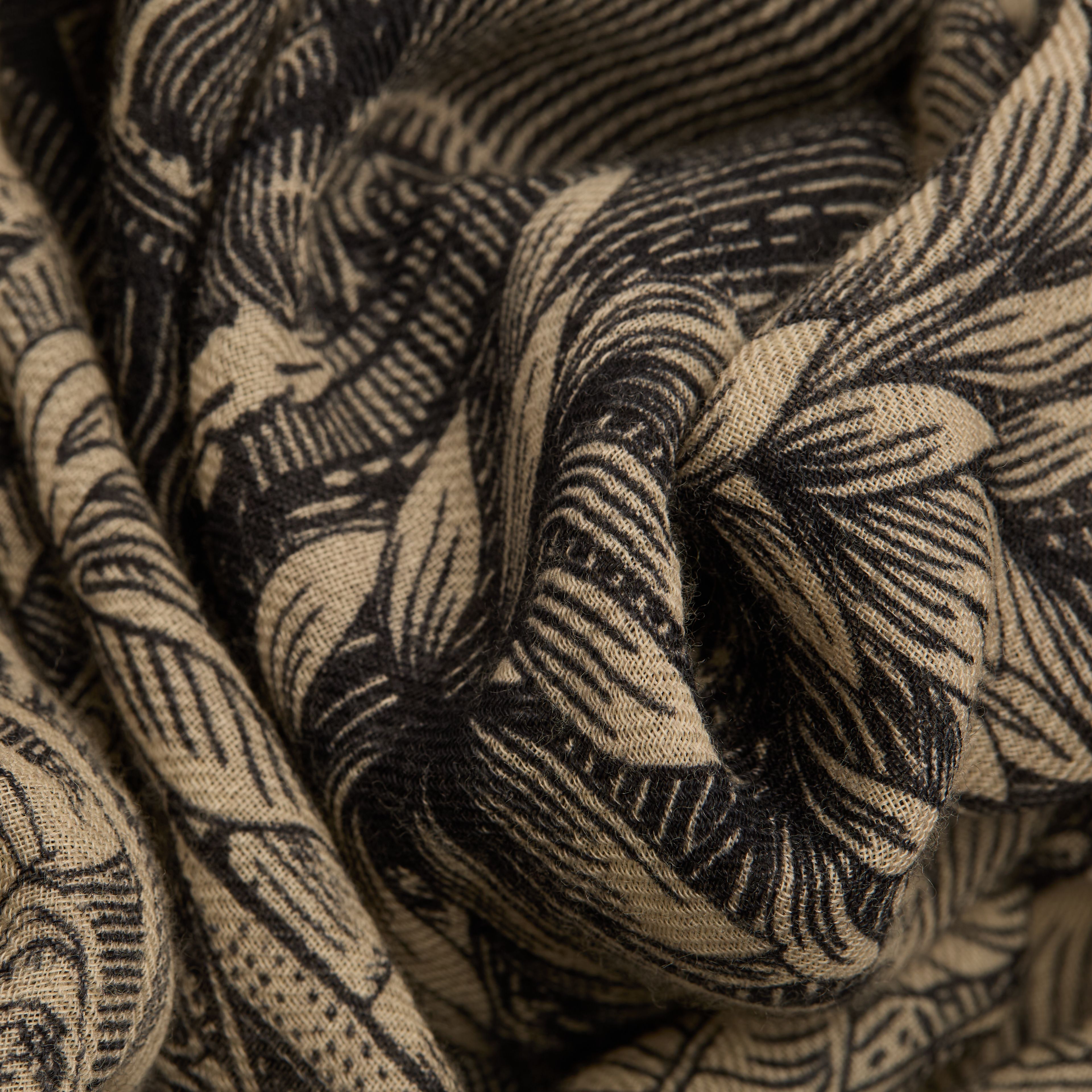 Wool Scarf 100 - Piranesi - Black