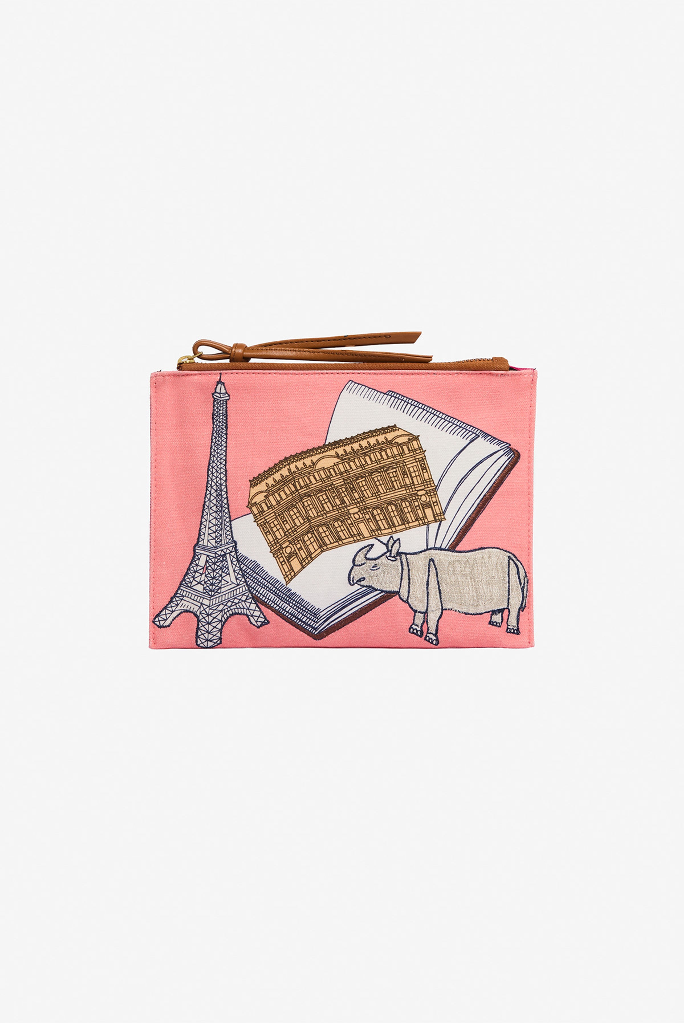Embroidered Pouch - Paris Premier - Pink