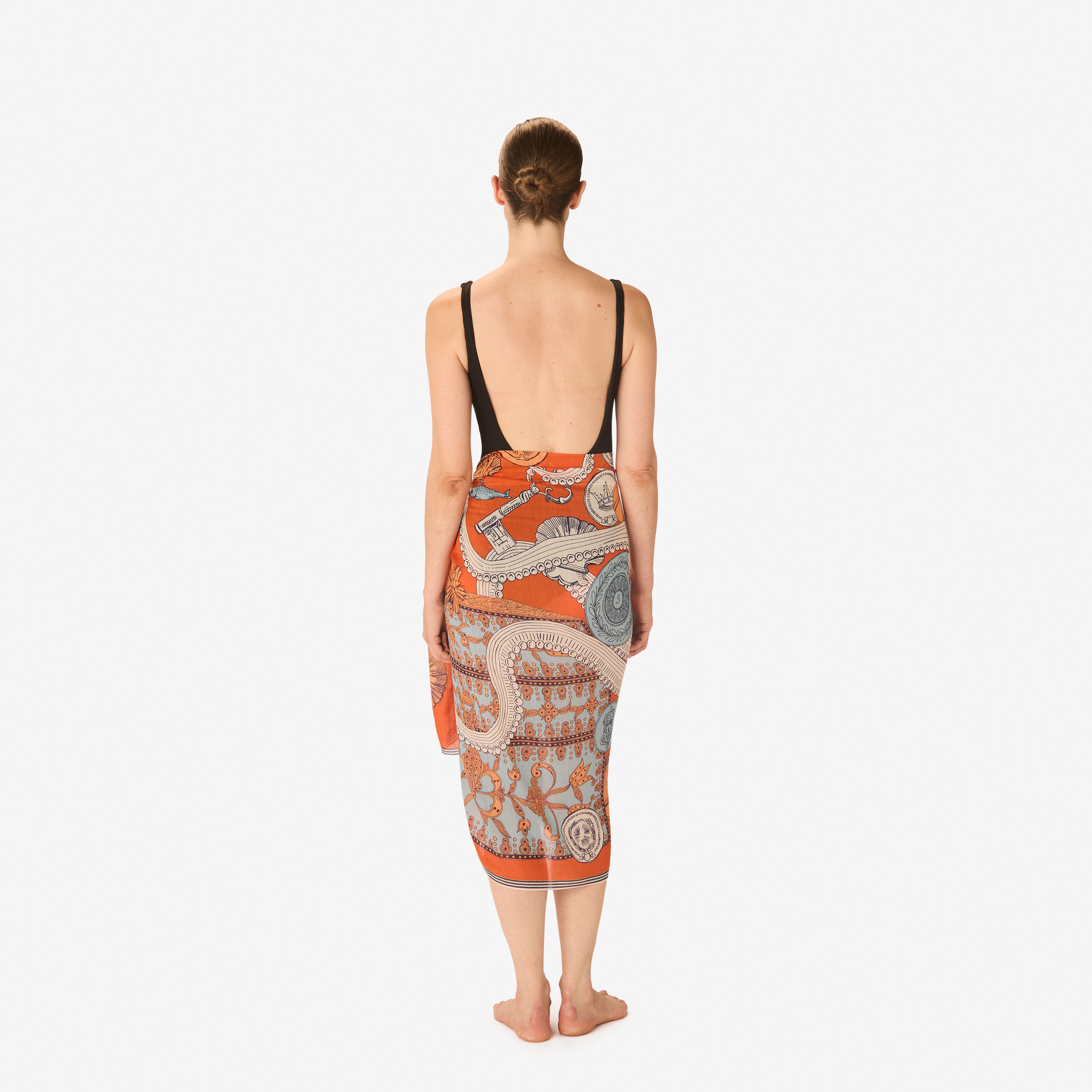 Scarf 100 - Octopus - Orange