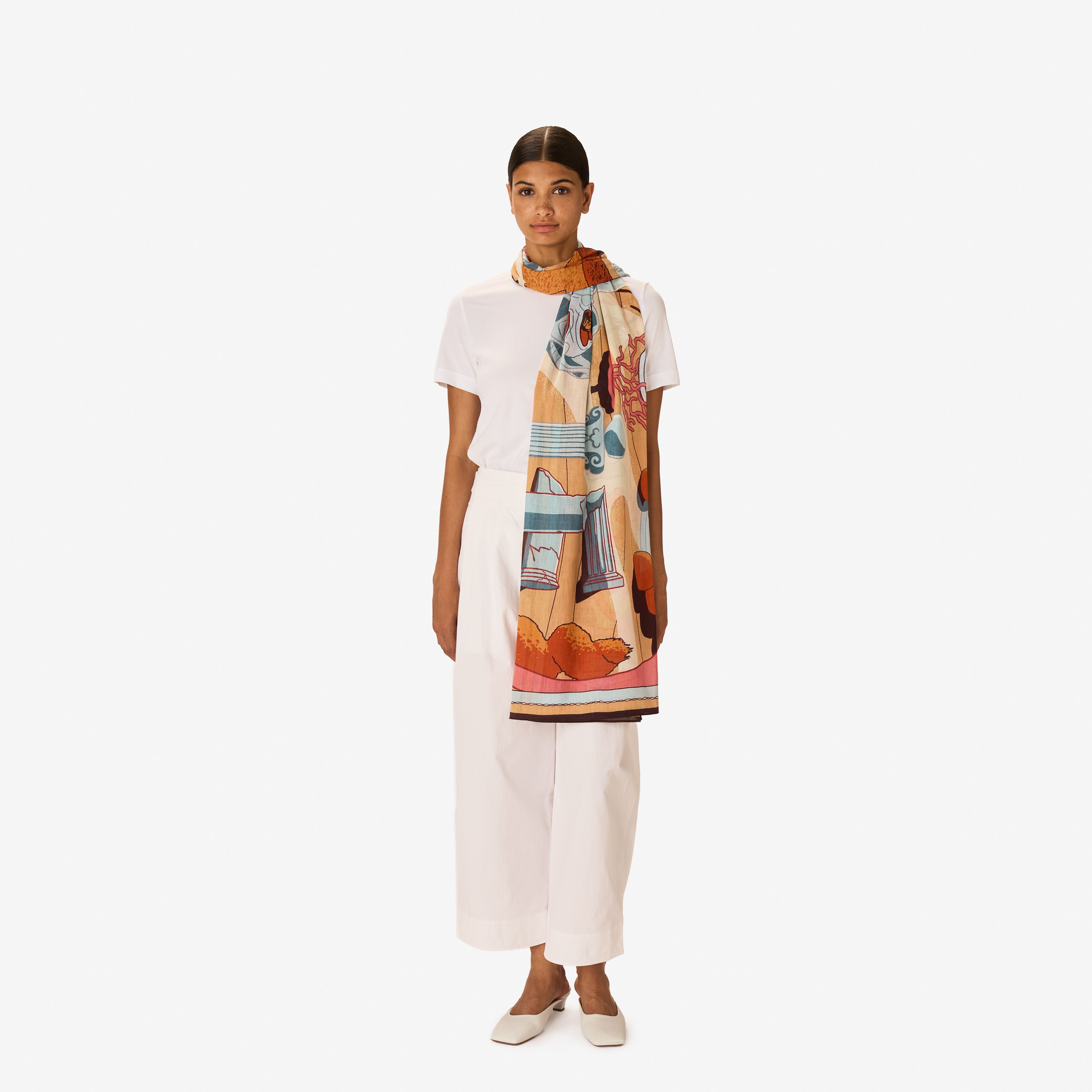 Scarf 100 - Jardin - Coral