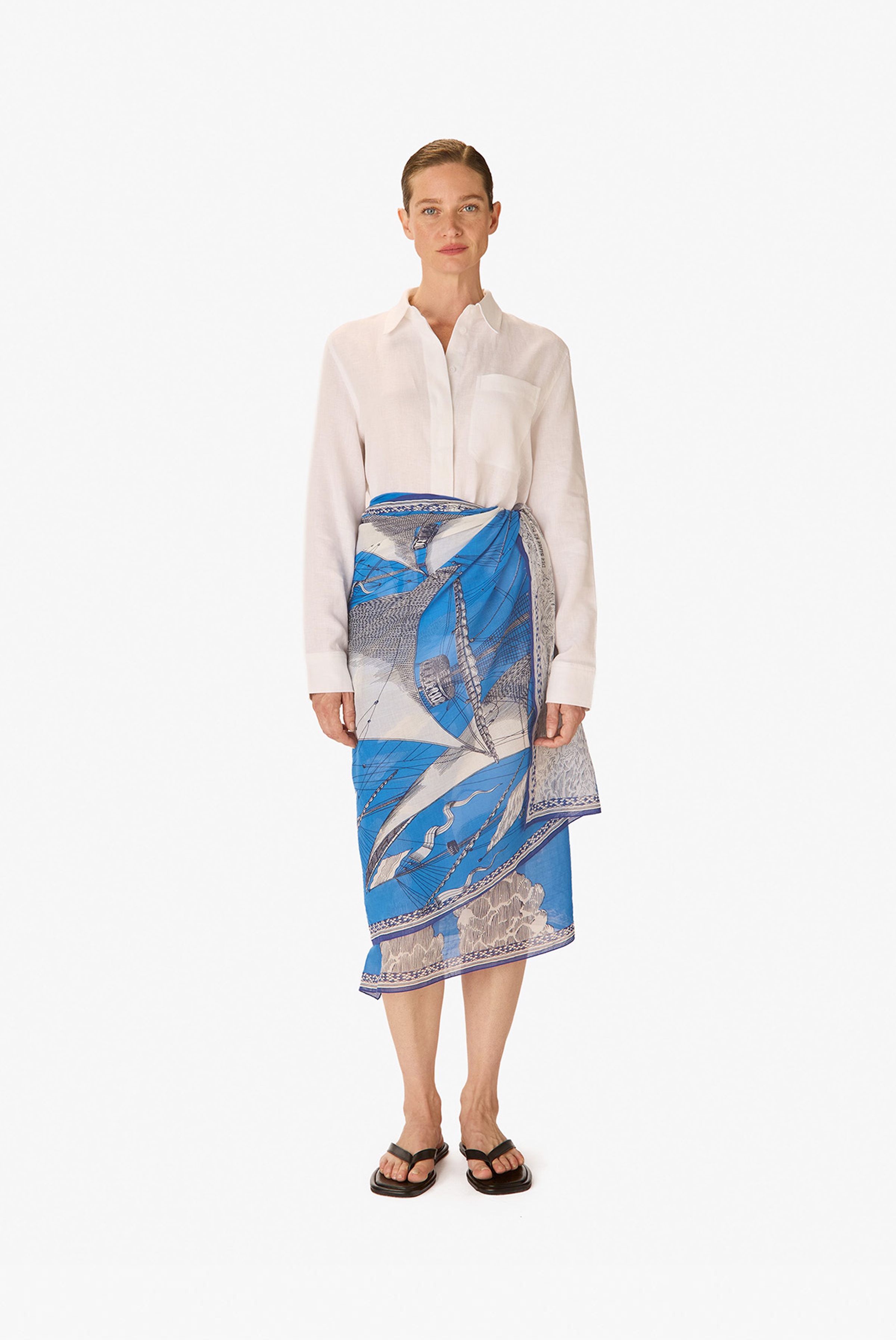 Scarf 100 - Des Rives et des Reves - Blue