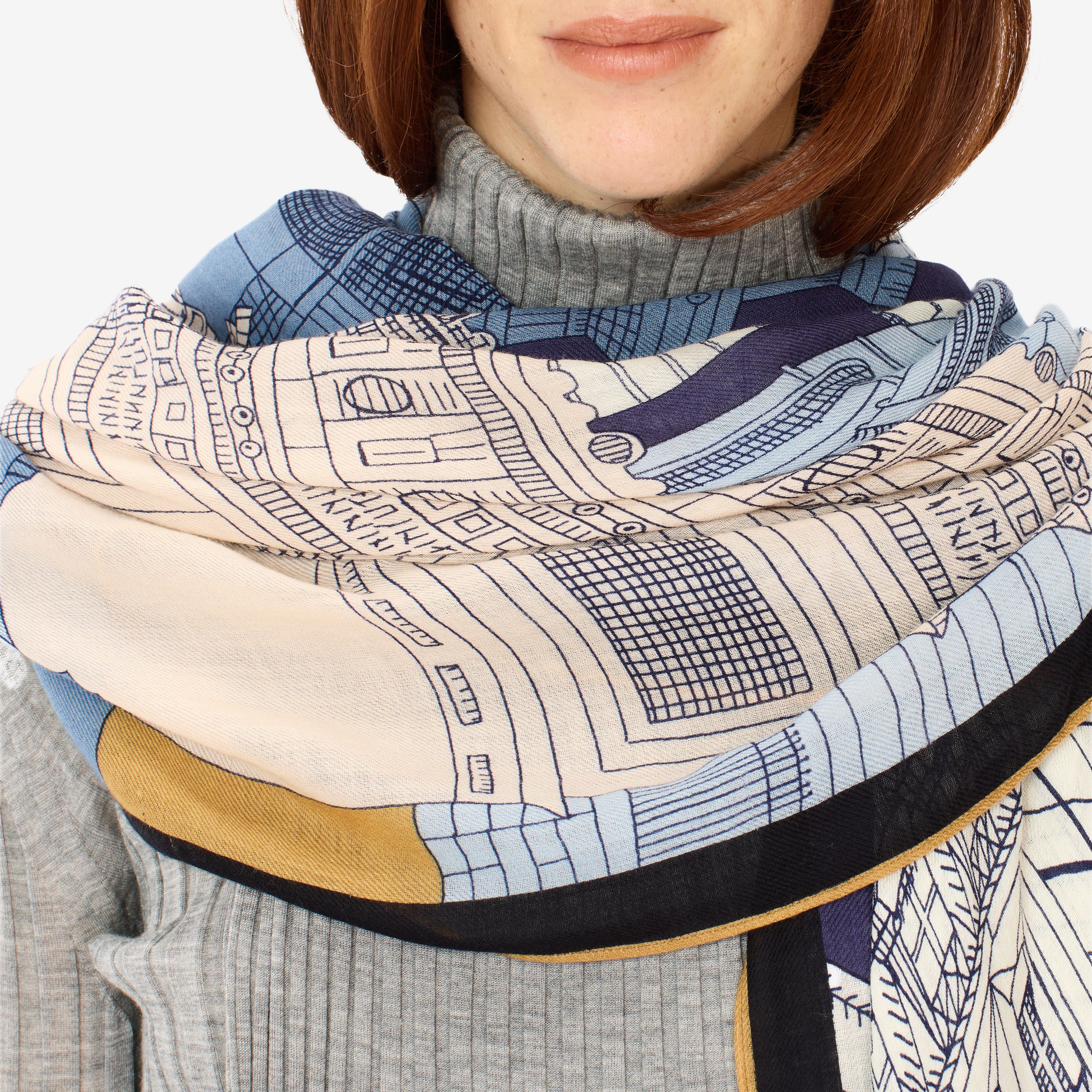 Scarf 100 - Paris - Navy
