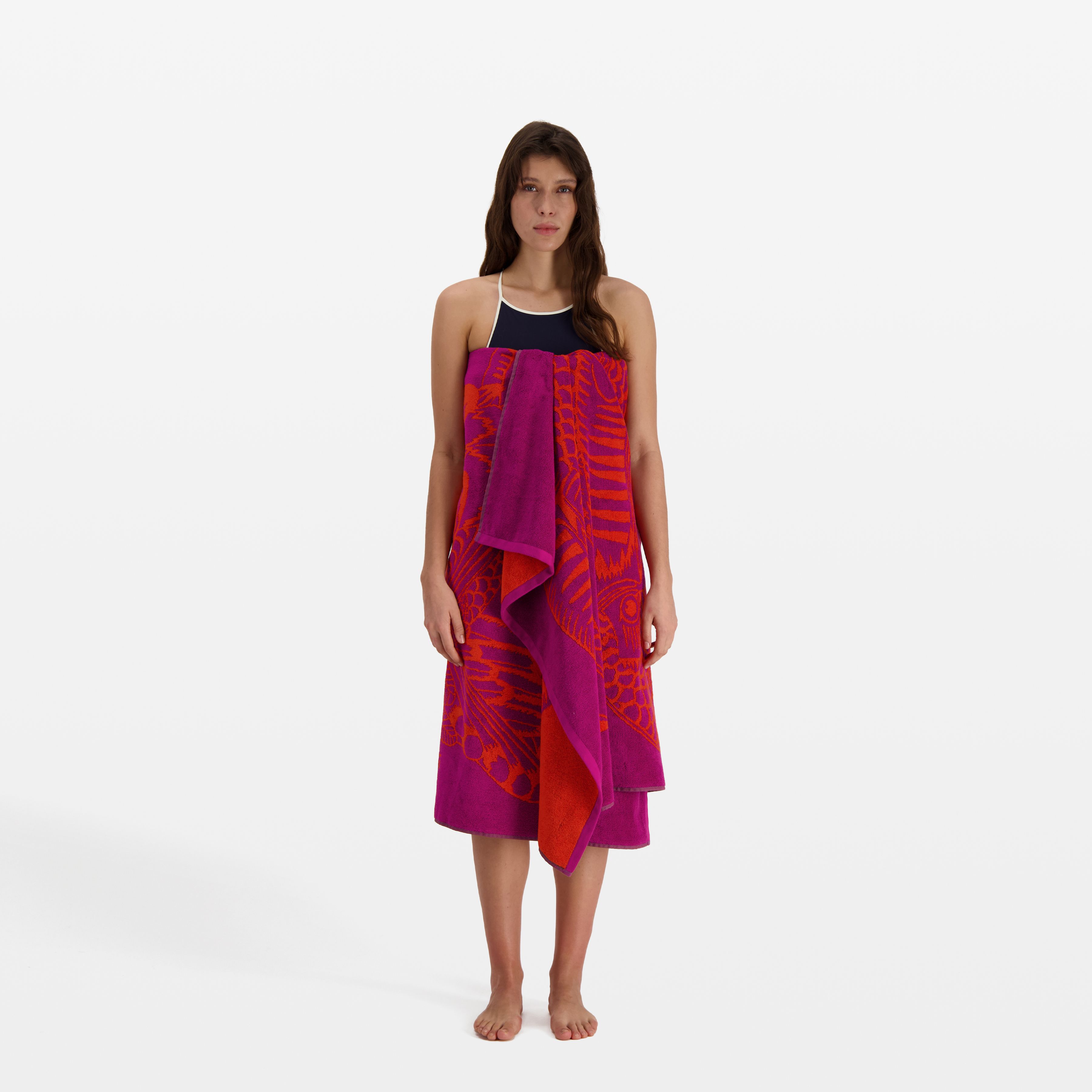 Beach Towel - Toucan - Fuchsia