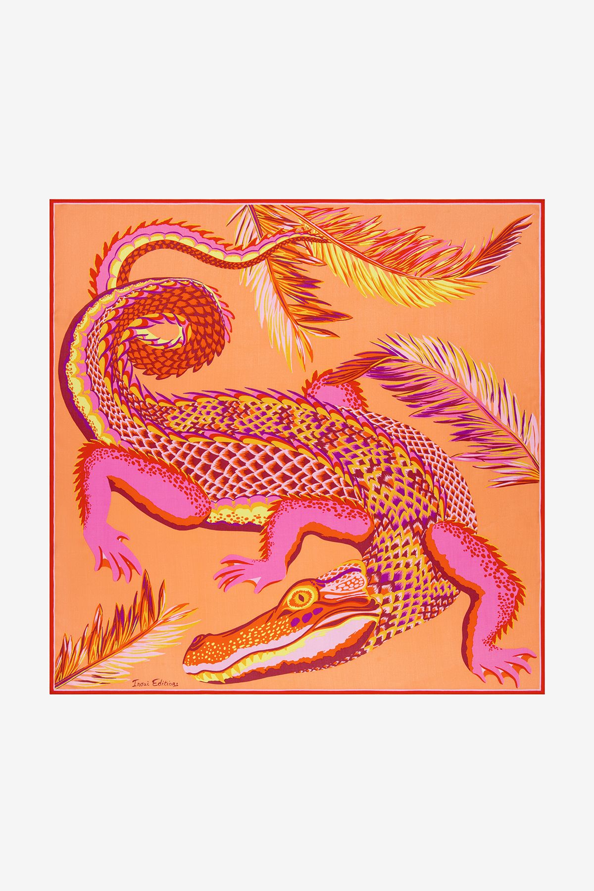 Square 100 - Croco - Coral