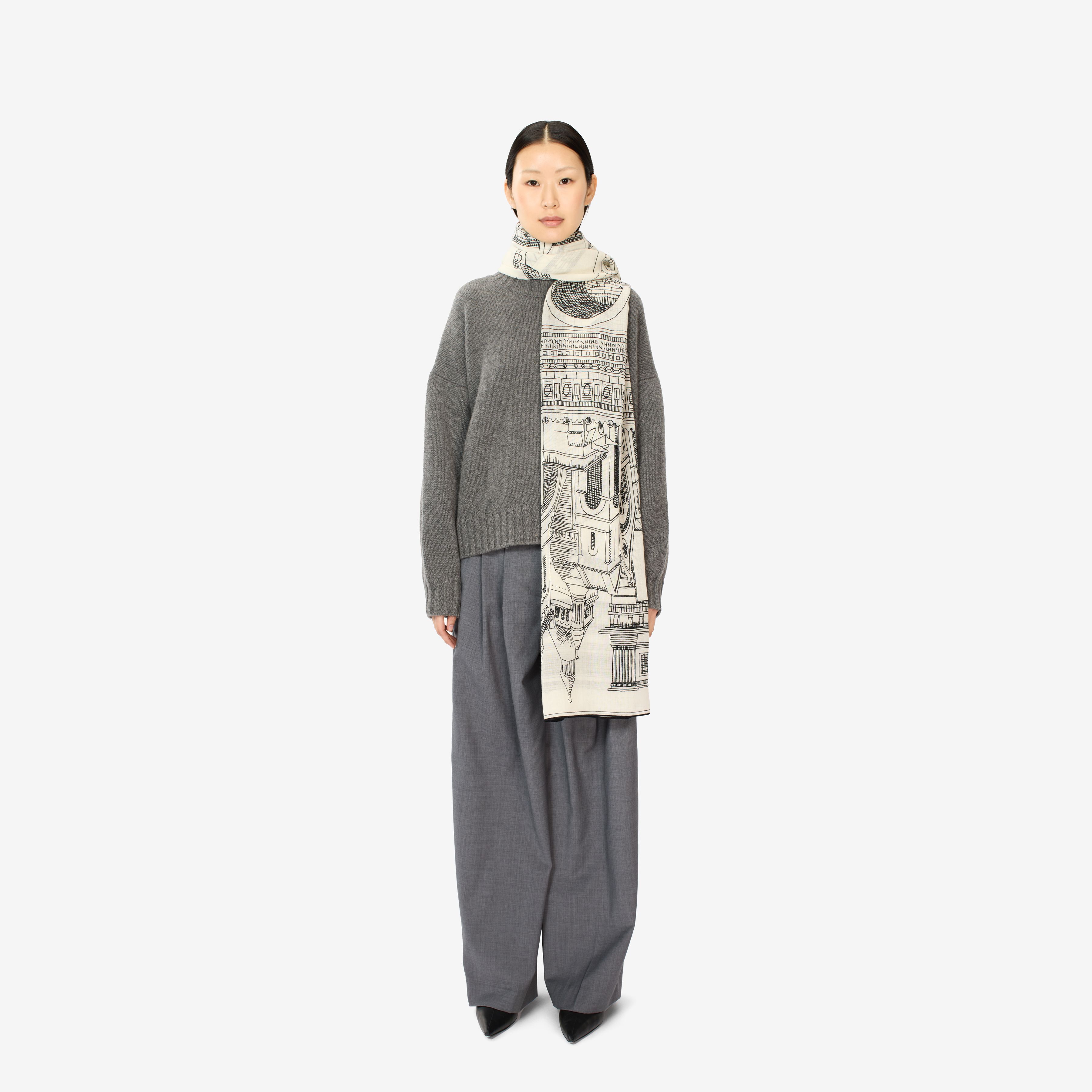 Scarf 100 - Paris - White