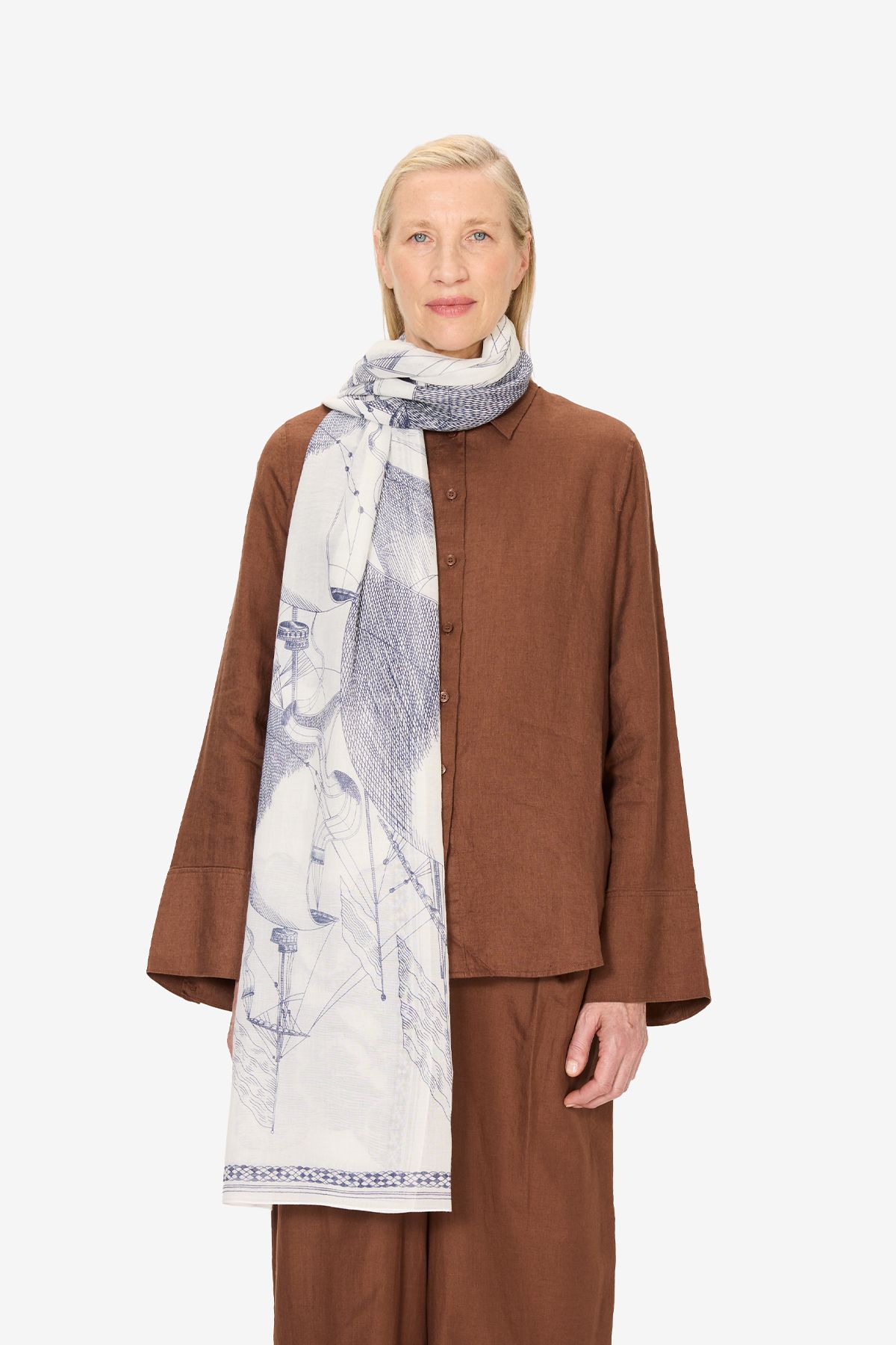 Scarf 100 - Des Rives Et Des Reves - White