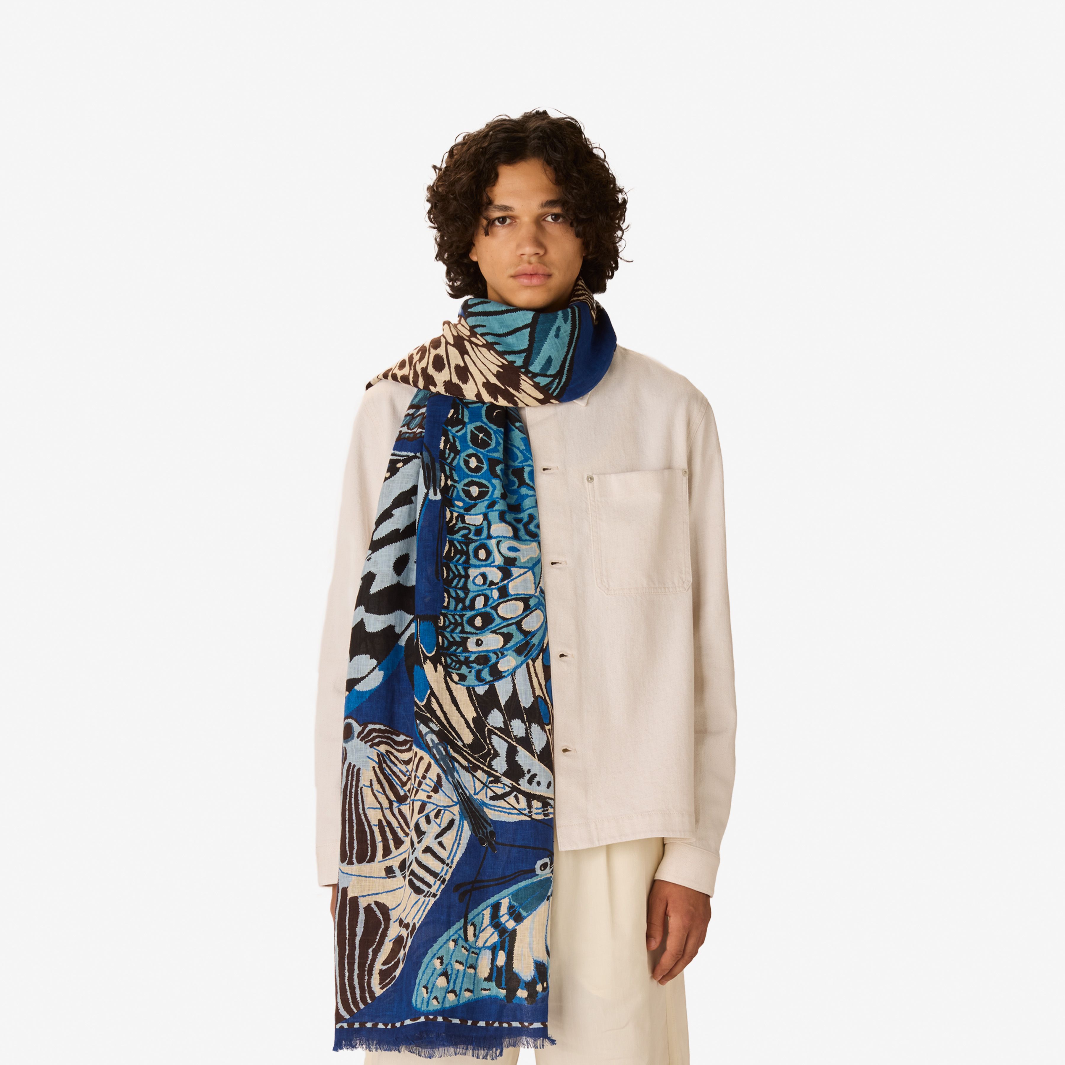 Scarf 100 - Papillons - Navy