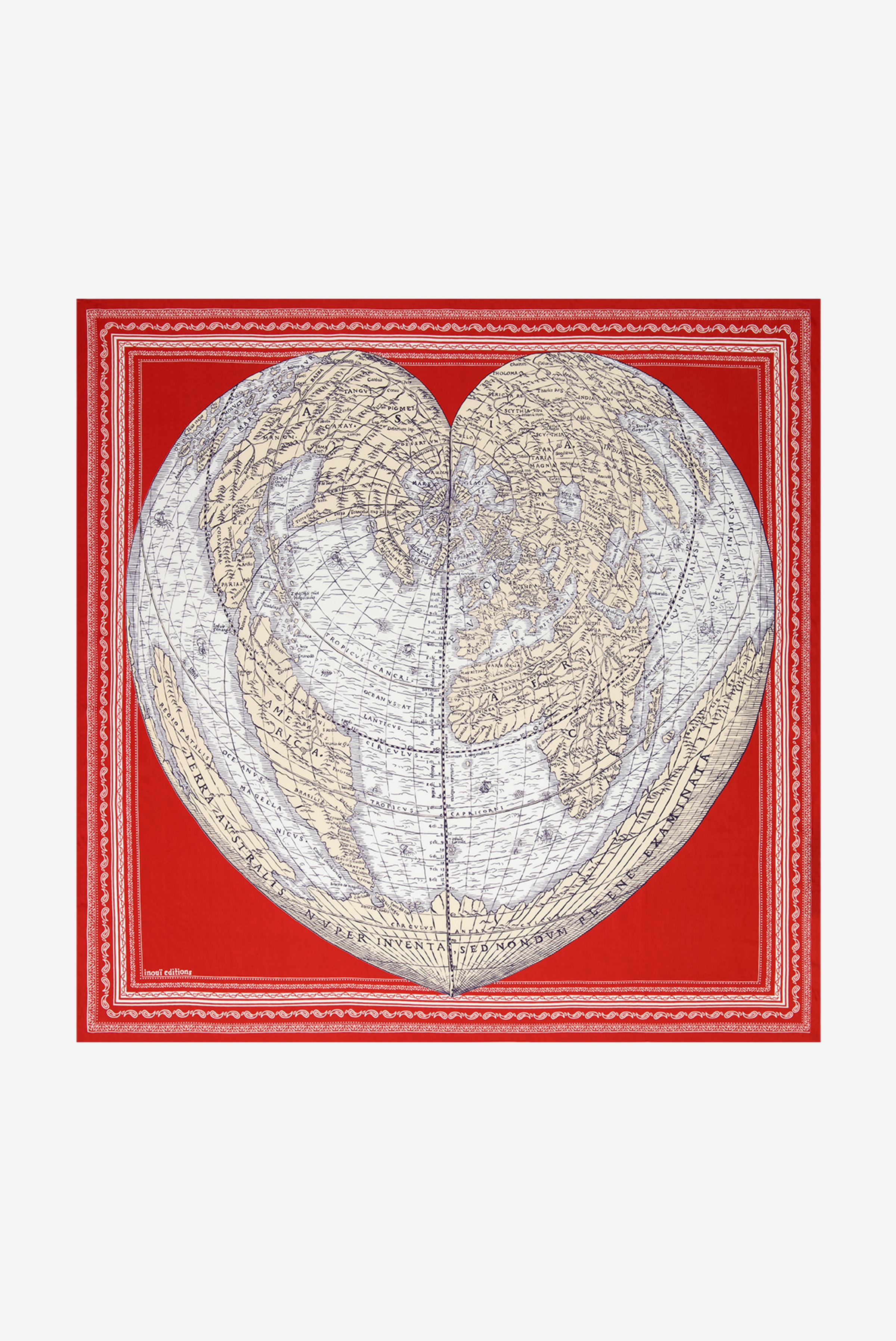 Square 100 - Mappemonde - Red