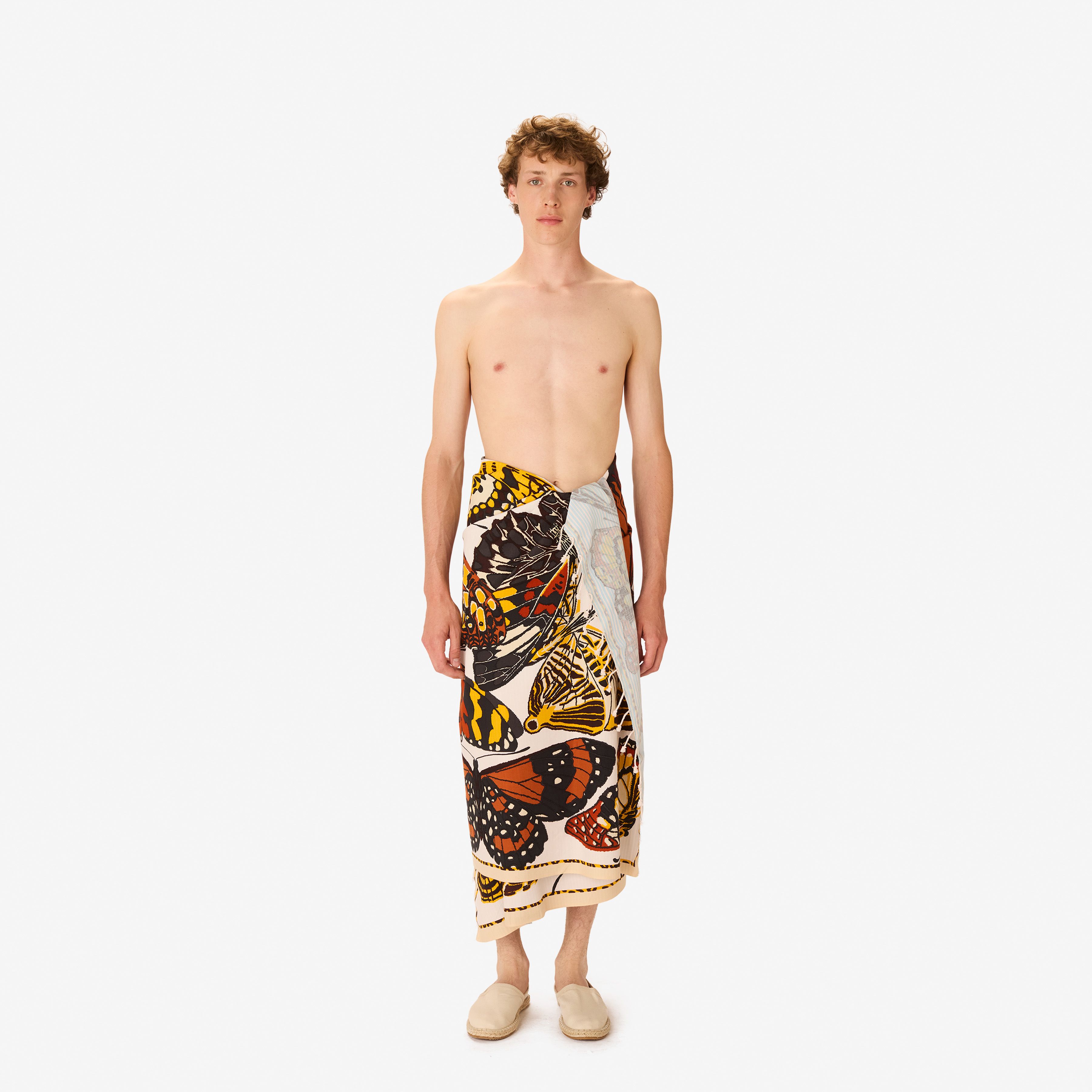 Fouta Towel 100 - Papillons - Nude
