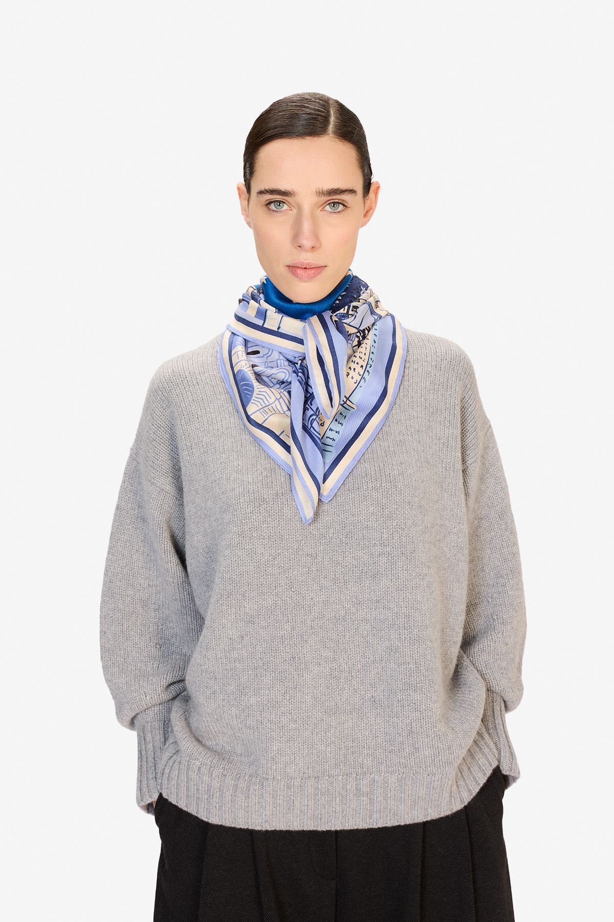 Silk Square 100 - J'Aime Paris - Blue