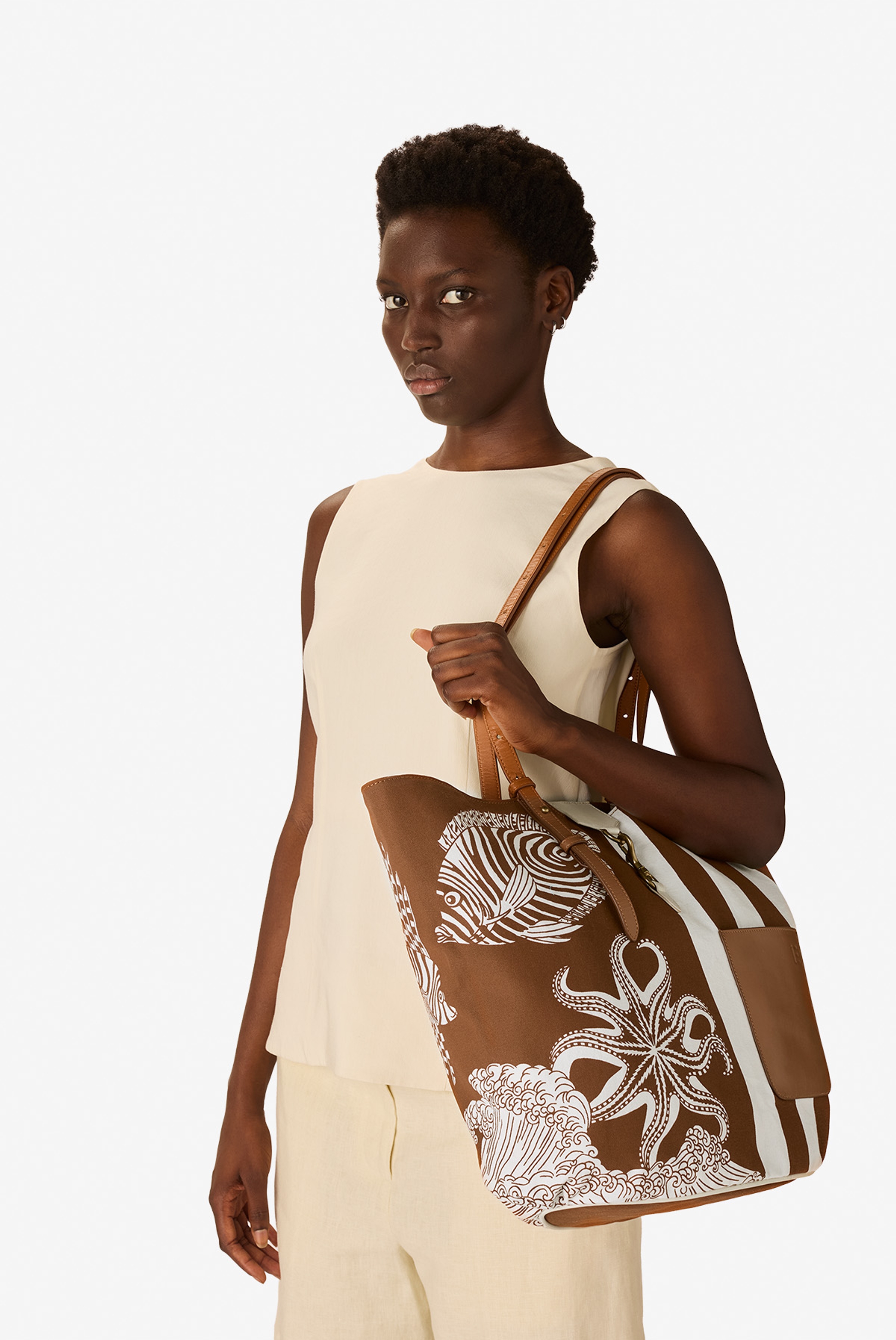 Soft Shopping Bag - Poseidon - Brown