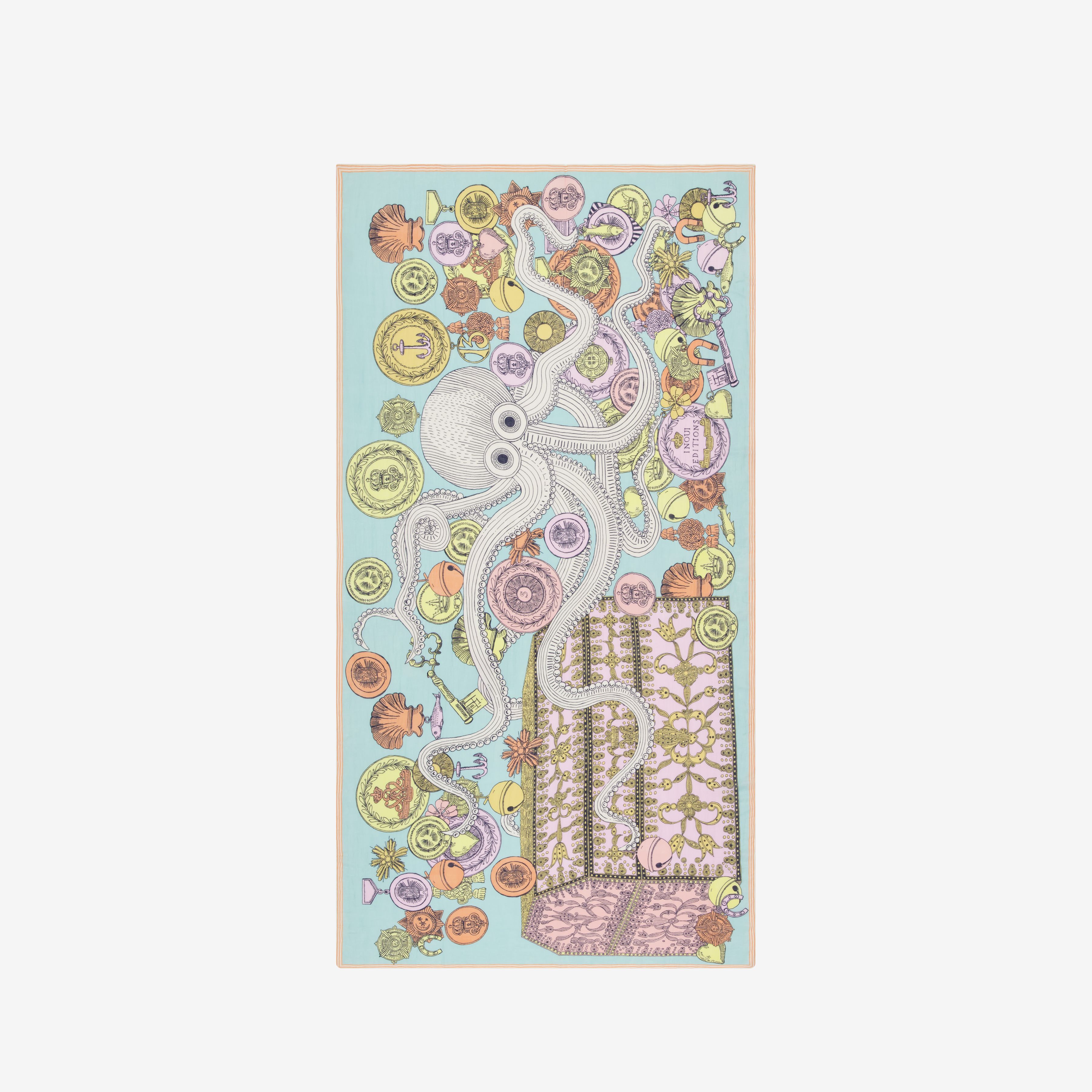 Scarf 100 - Octopus - Turquoise