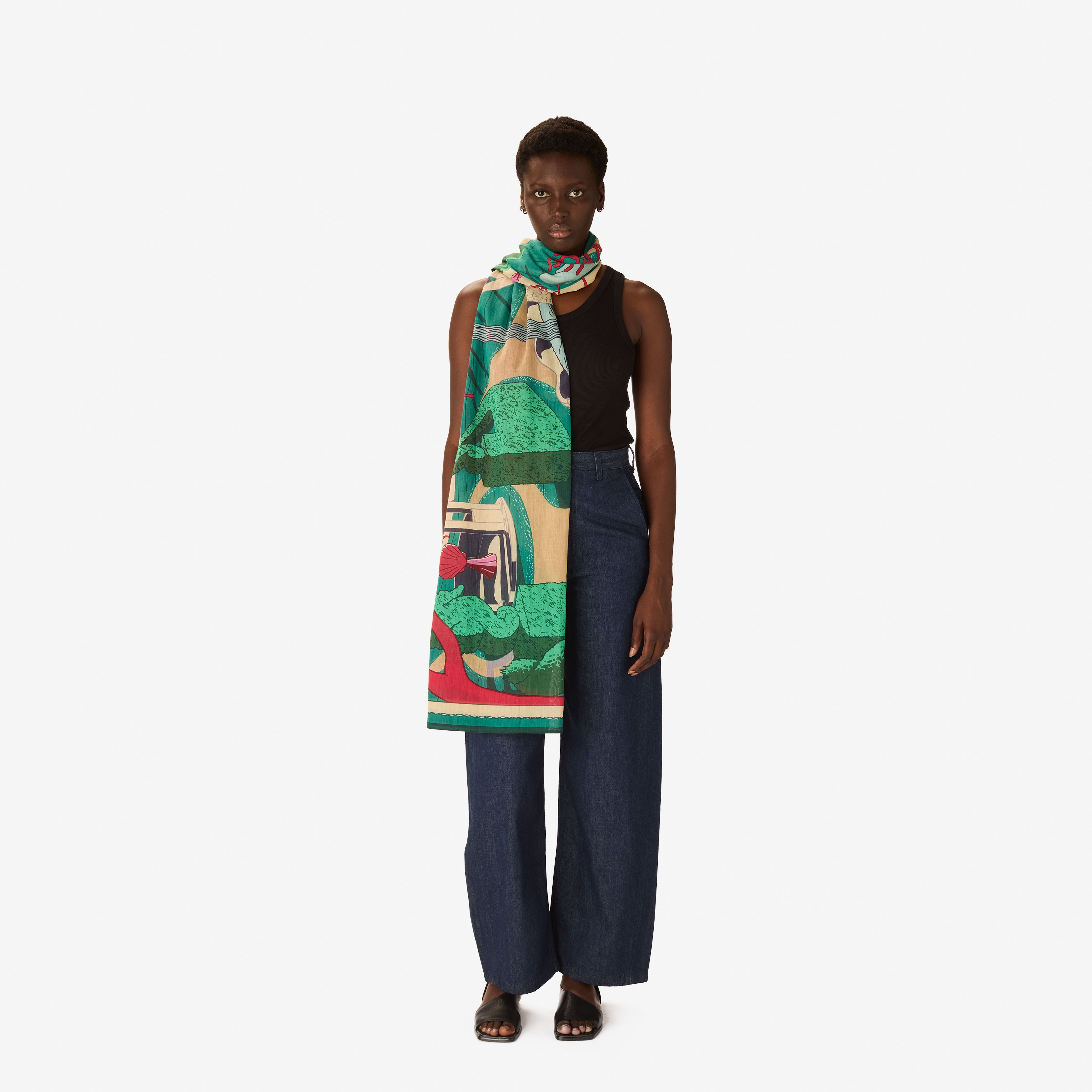 Scarf 100 - Jardin - Fuchsia
