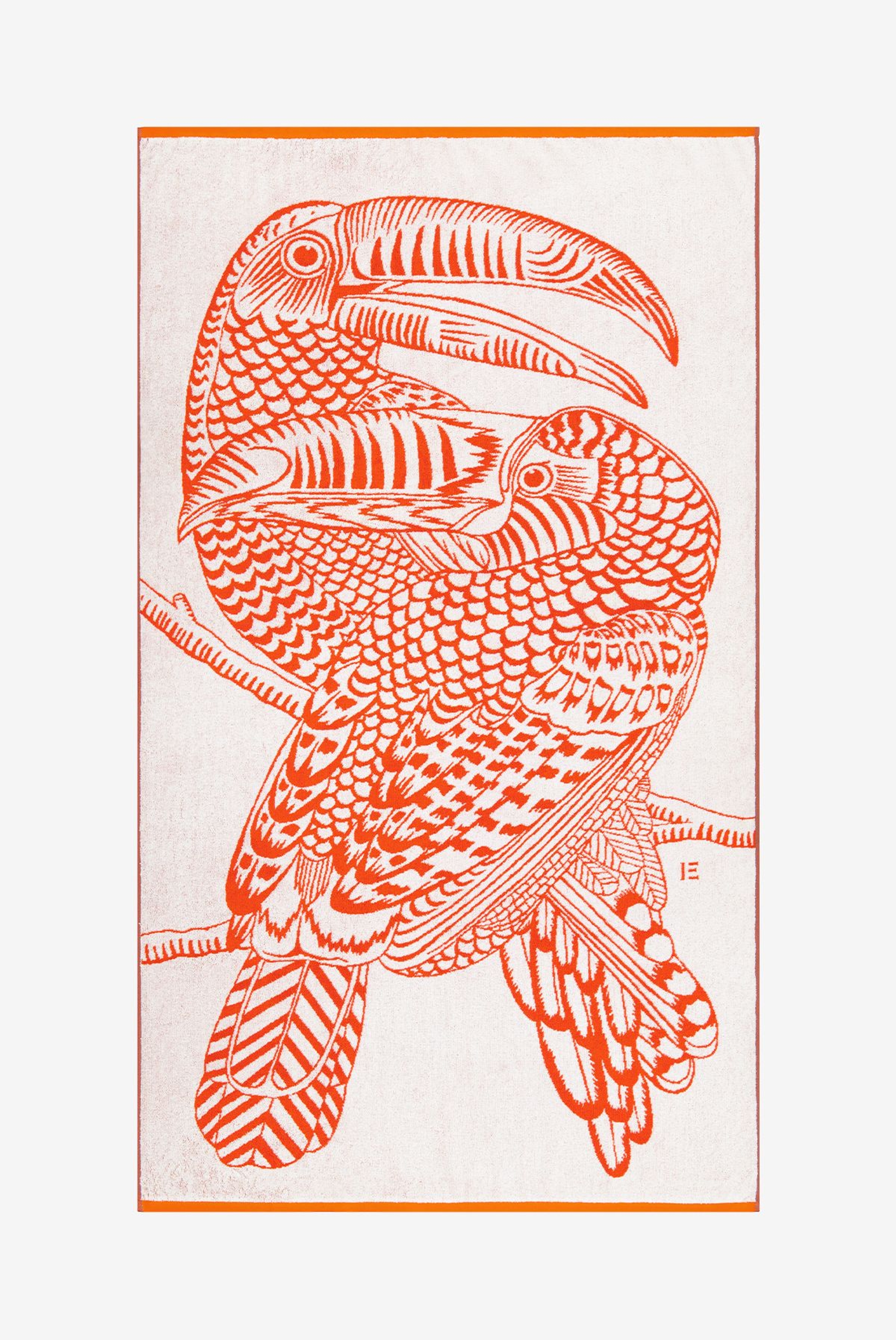 Beach Towel - Toucan - Orange
