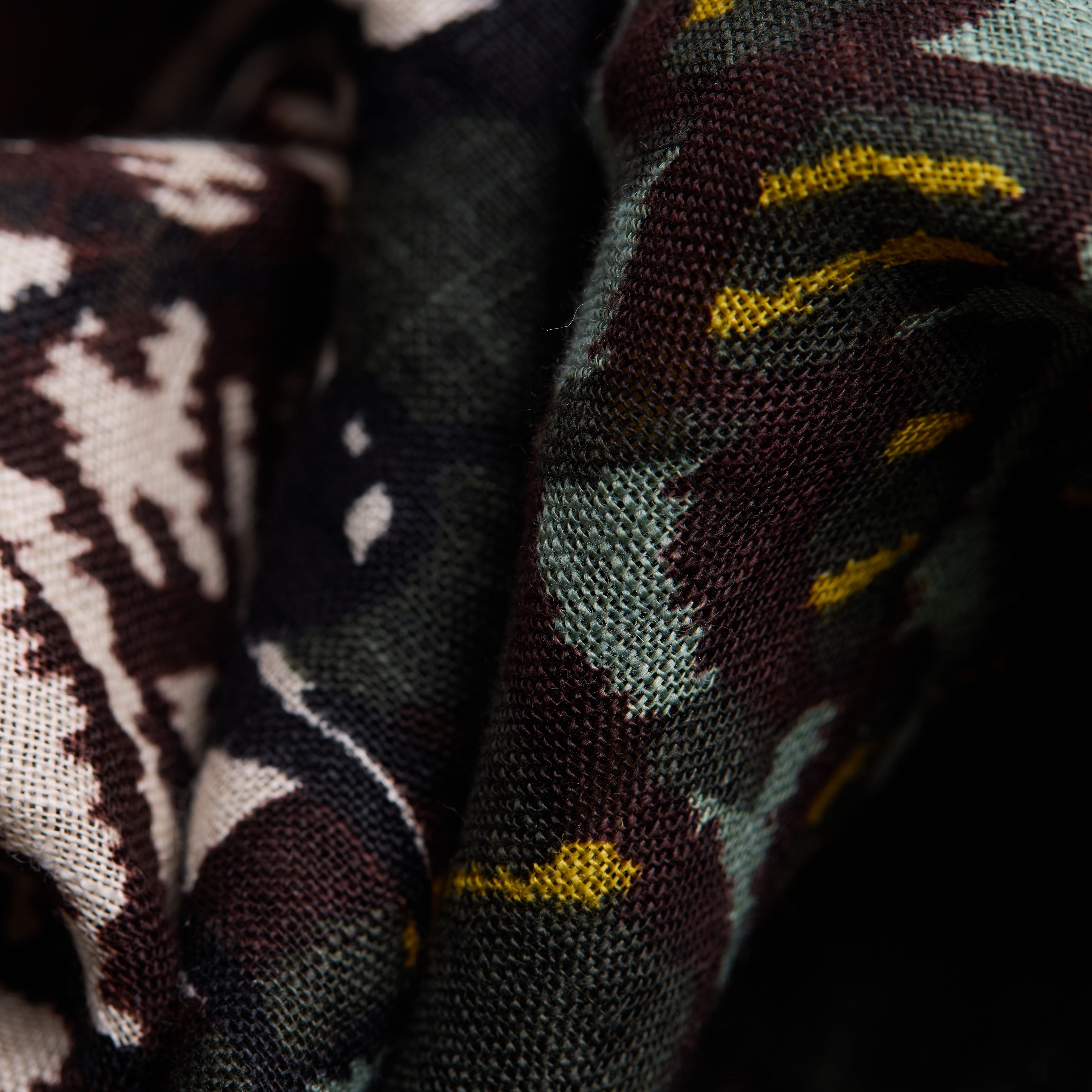 Scarf 100 - Papillons - Khaki
