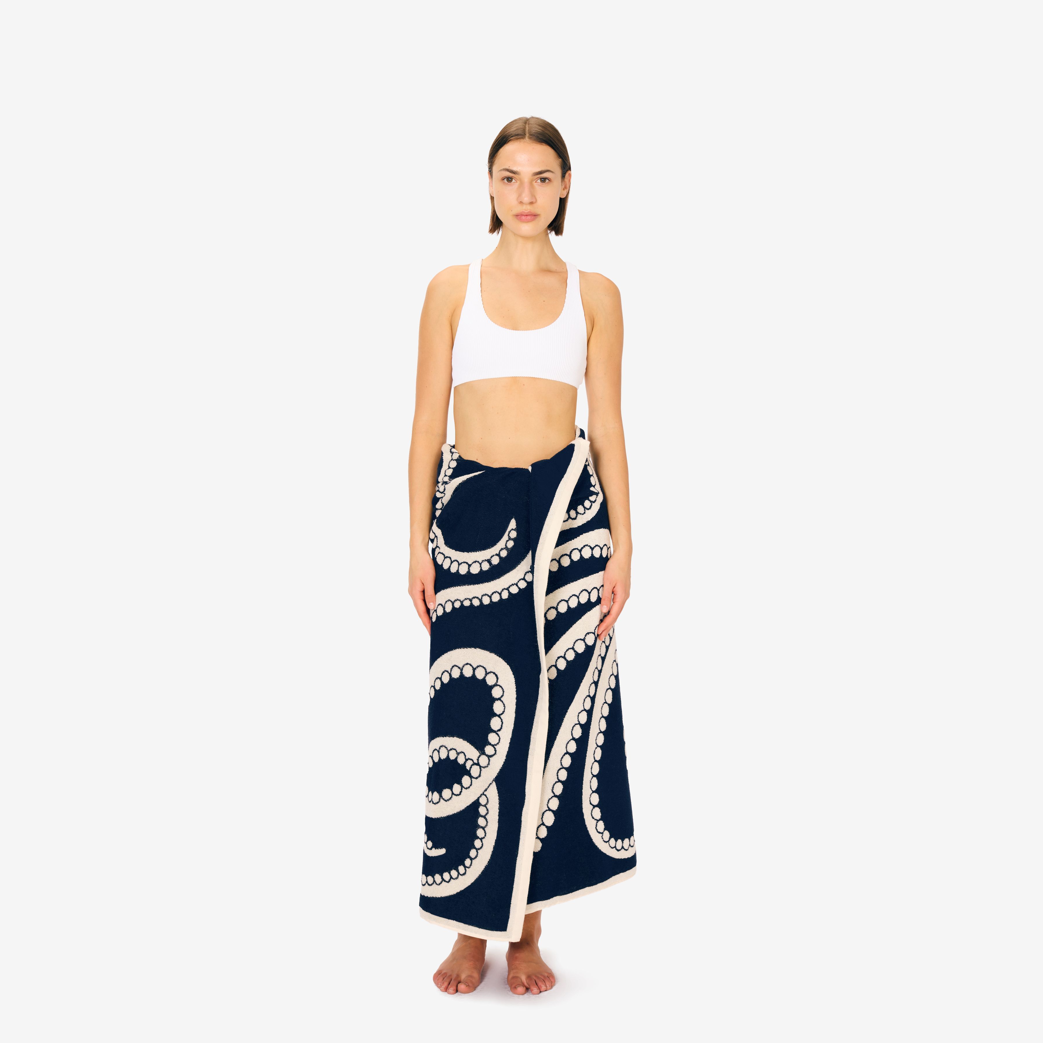 Beach Towel 100 - Octopus - Bleu