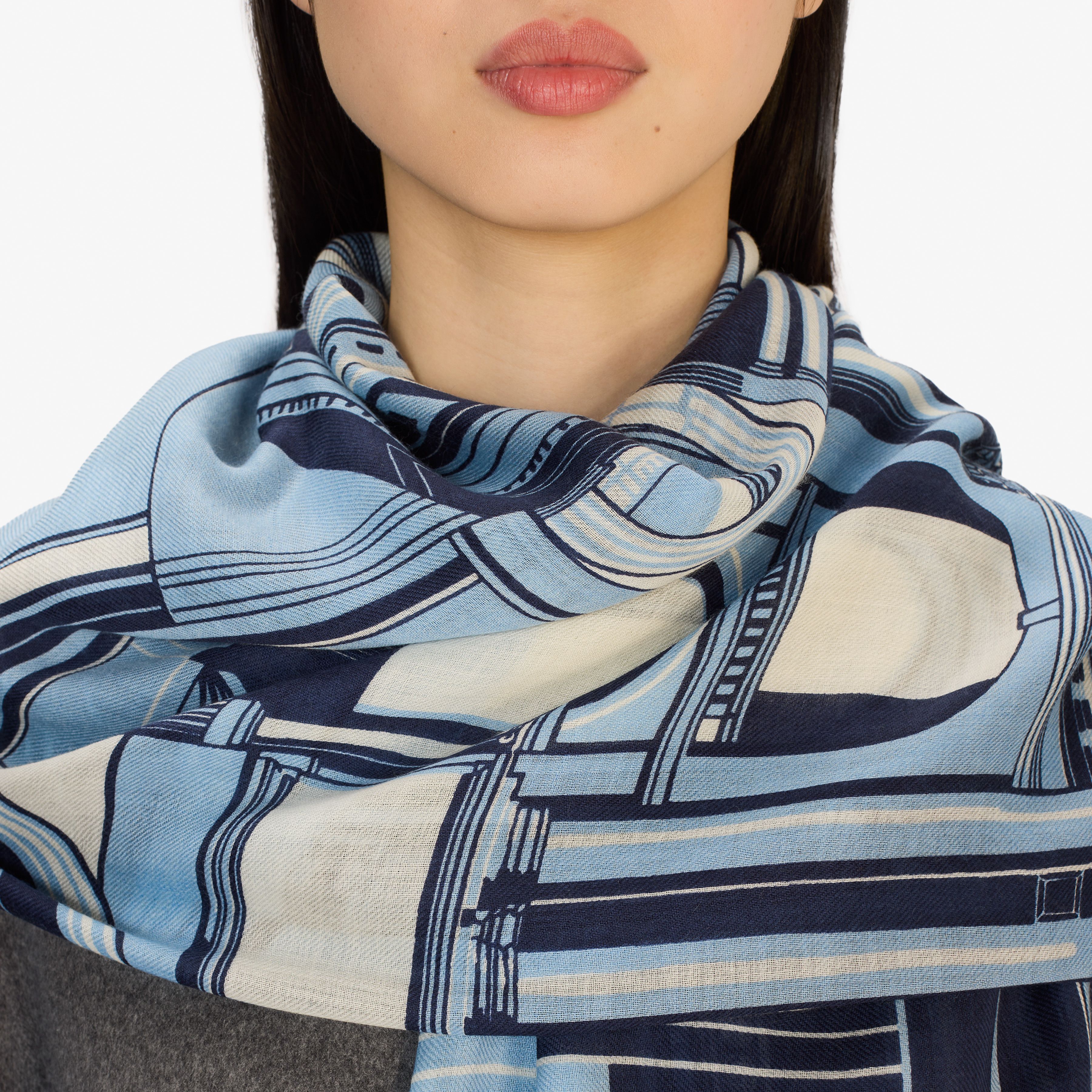 Scarf 100 - Architecture - Blue