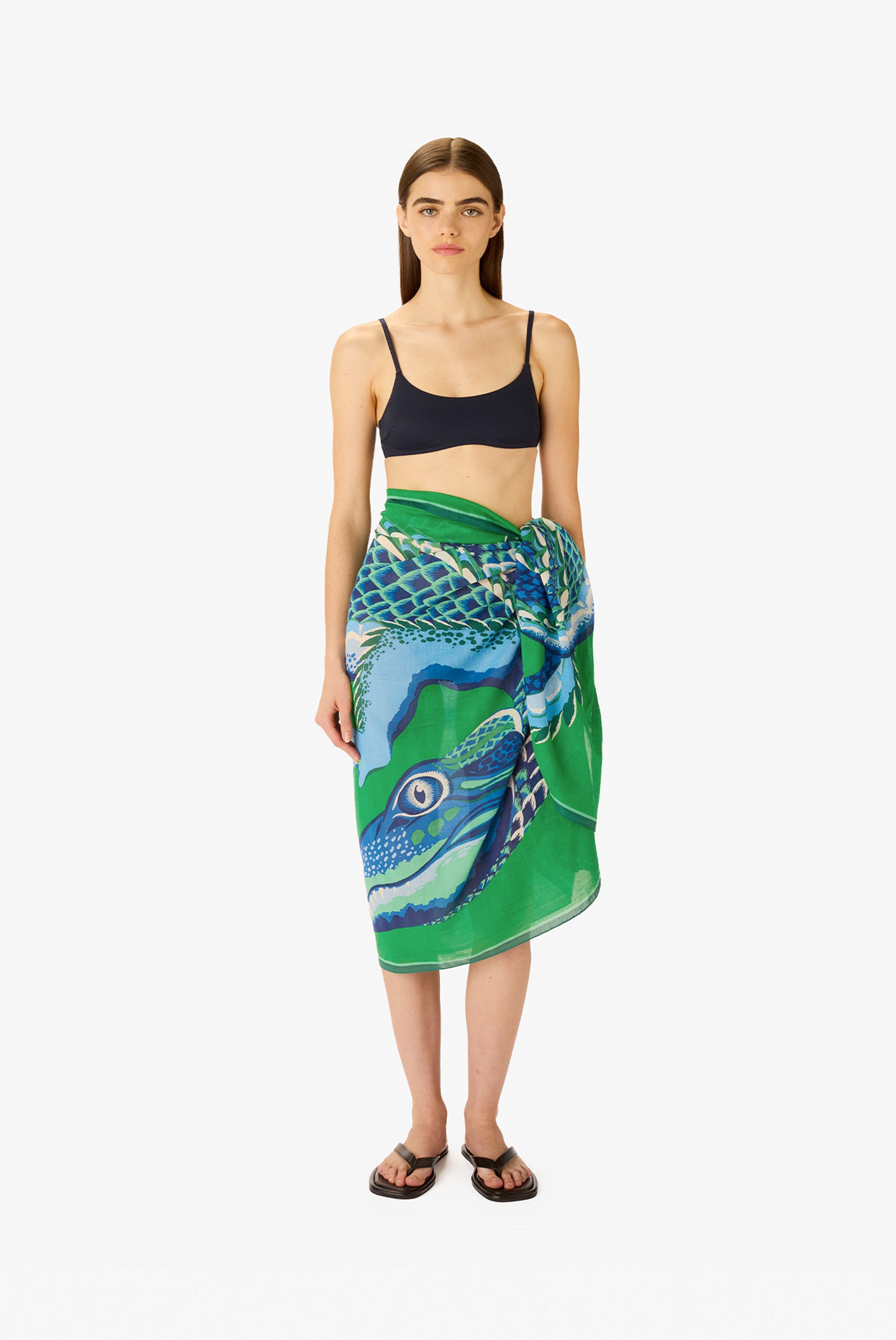 Scarf 100 - Croco - Green