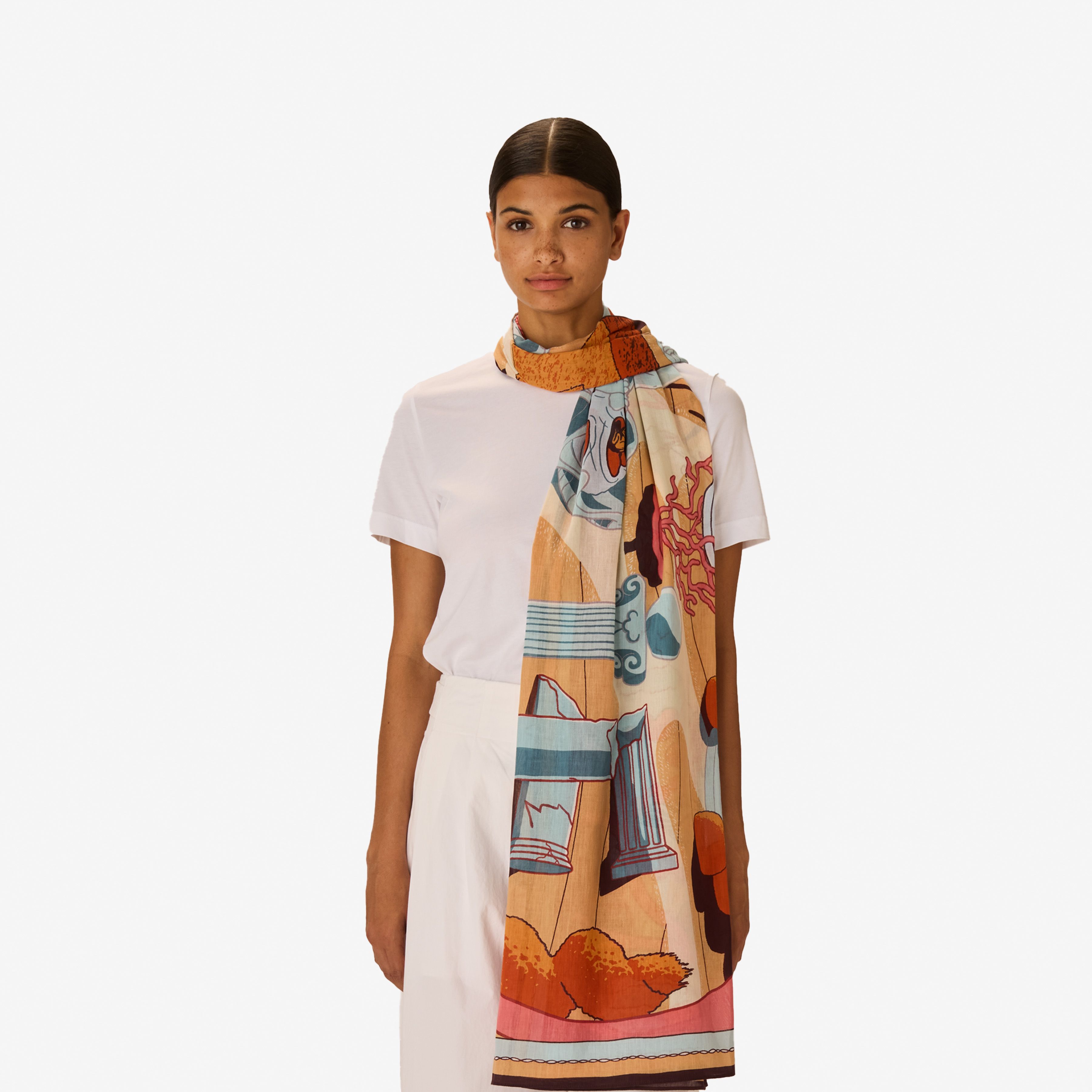 Scarf 100 - Jardin - Coral
