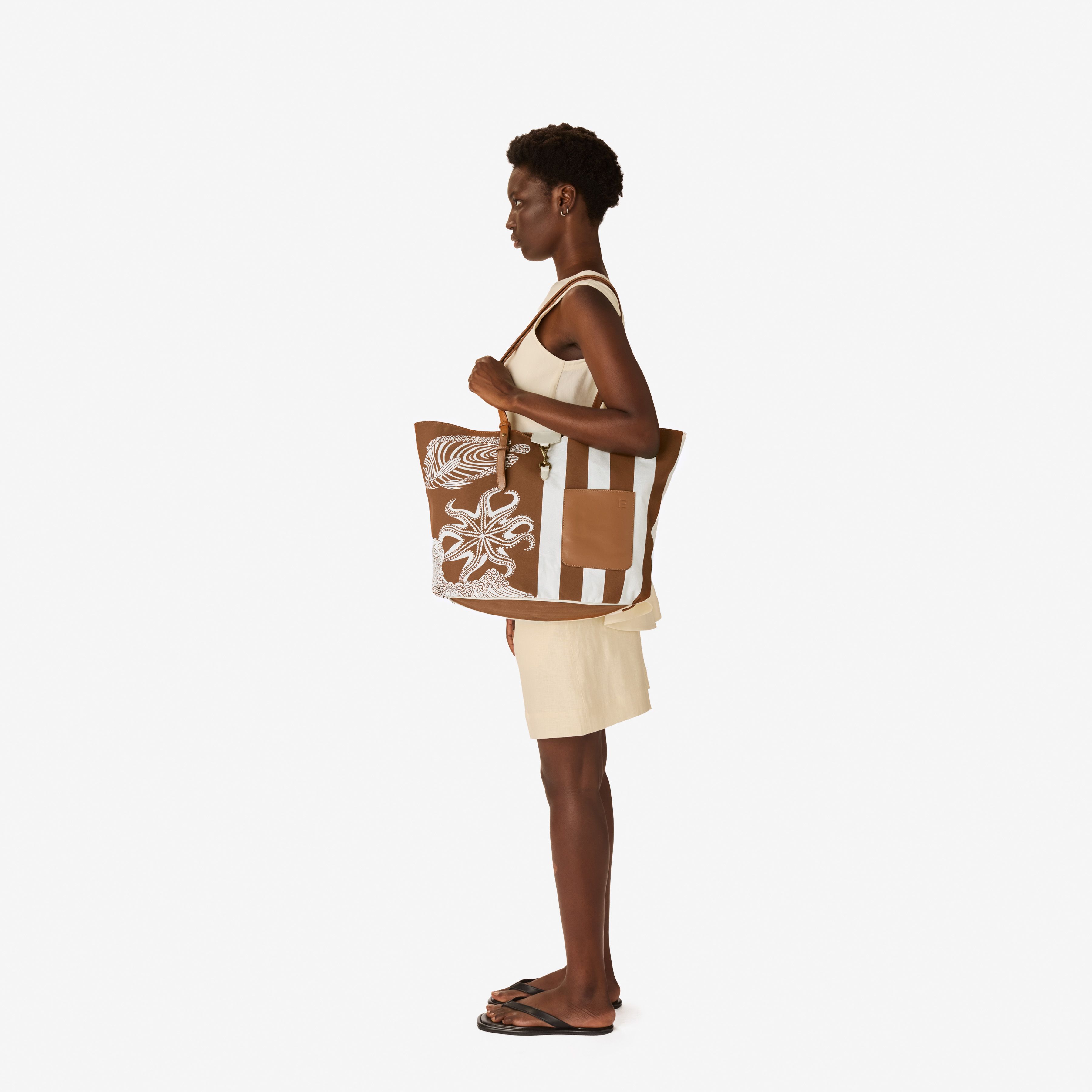 Soft Shopping Bag - Poseidon - Brown