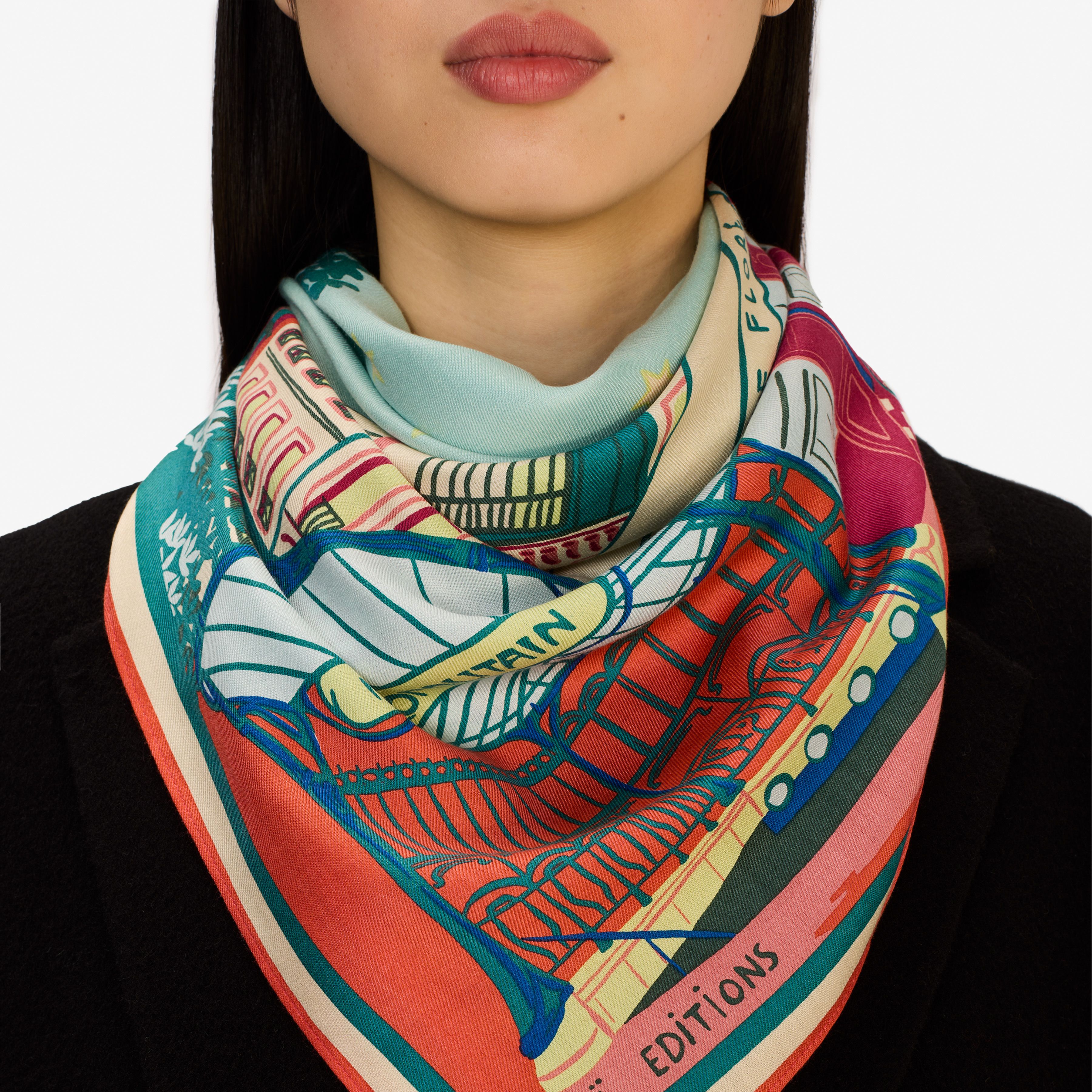 Silk Square 100 - J'Aime Paris - Multicolor