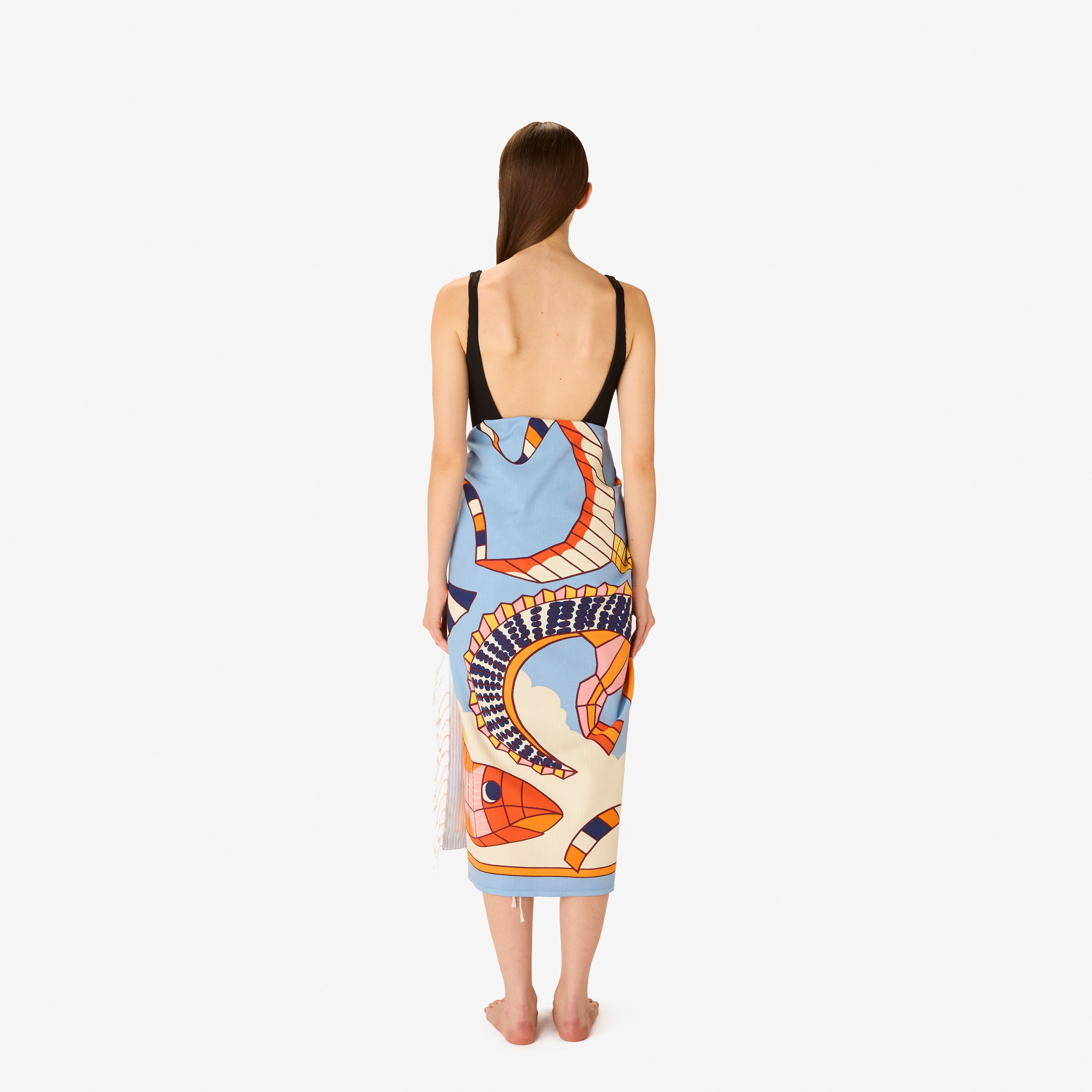 Fouta Towel 100 - Cerfs Volants - Orange