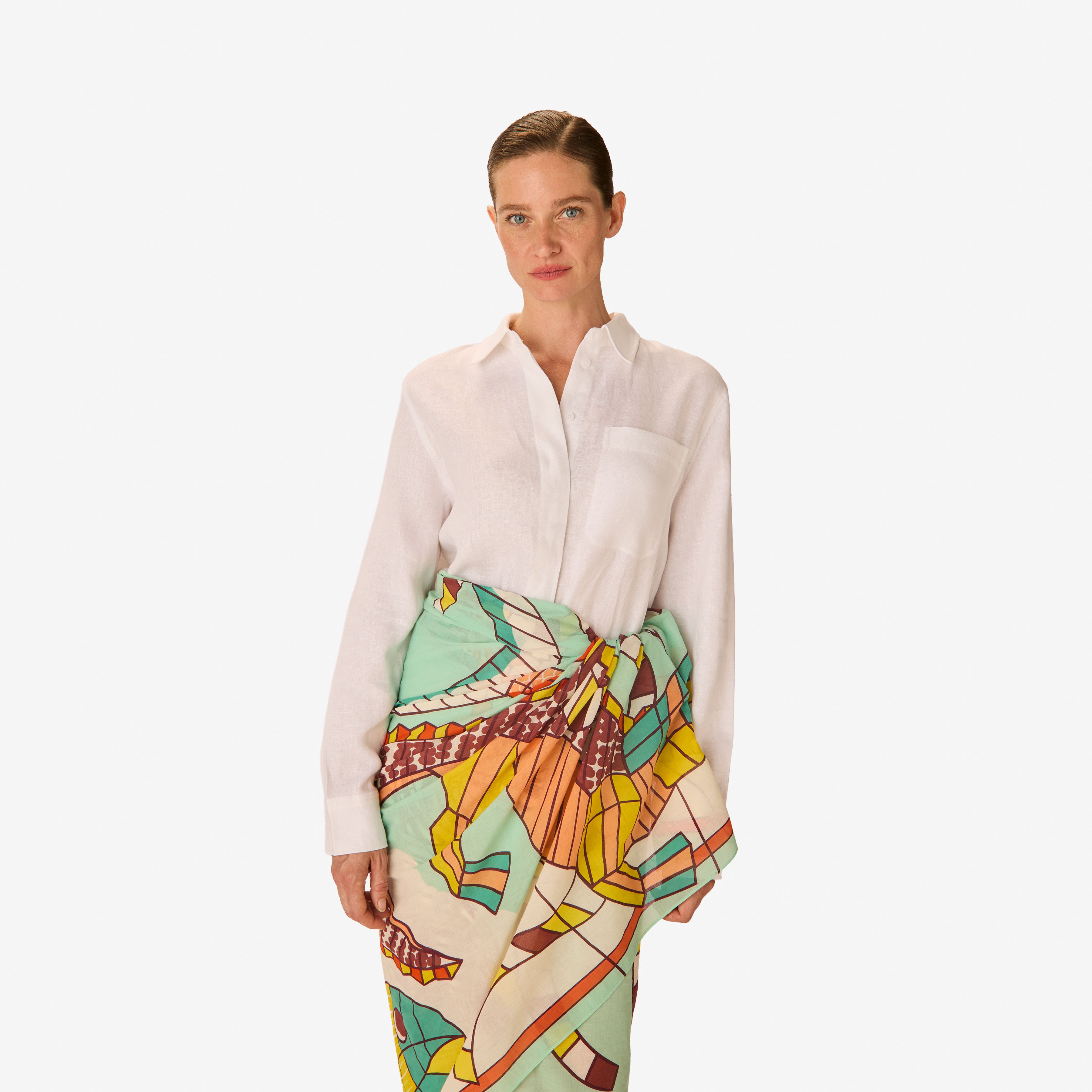 Scarf 100 - Cerfs Volants - Turquoise