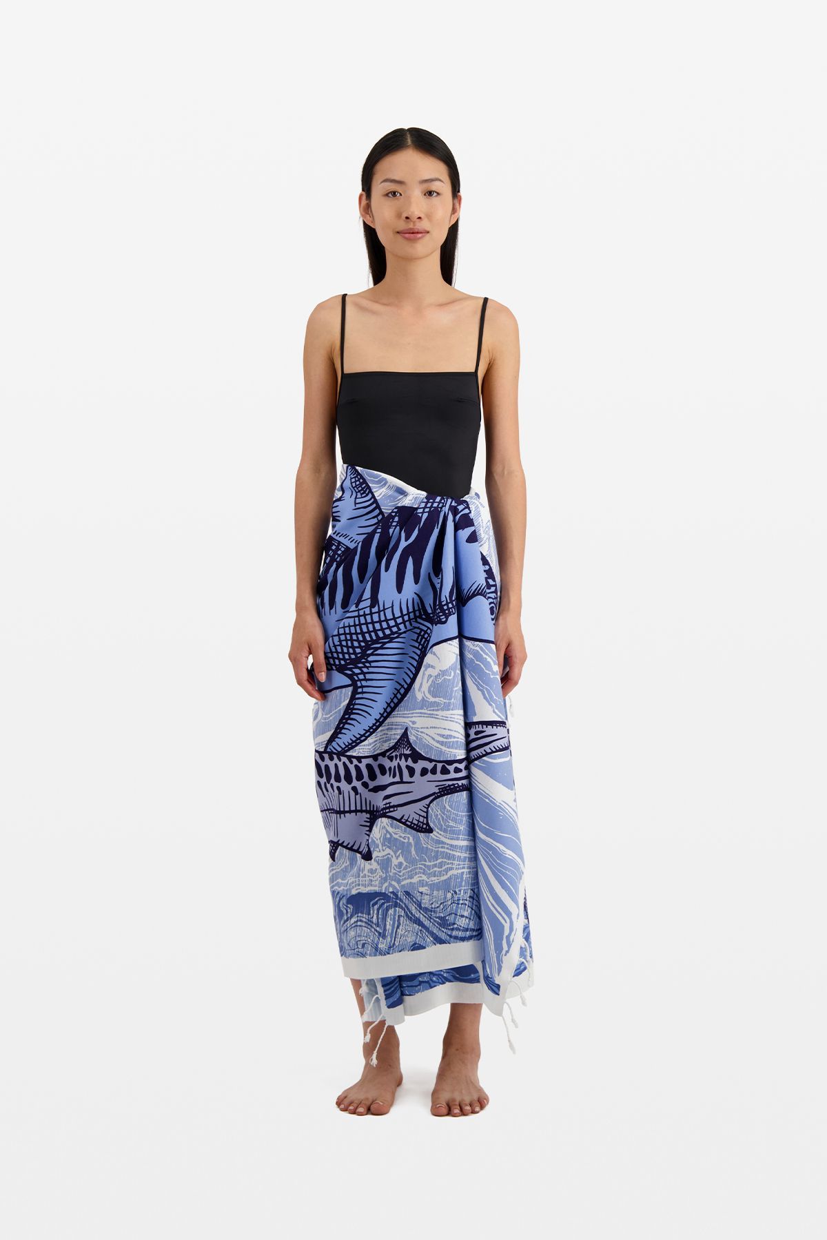 Fouta Towel 100 - Requins - Blue