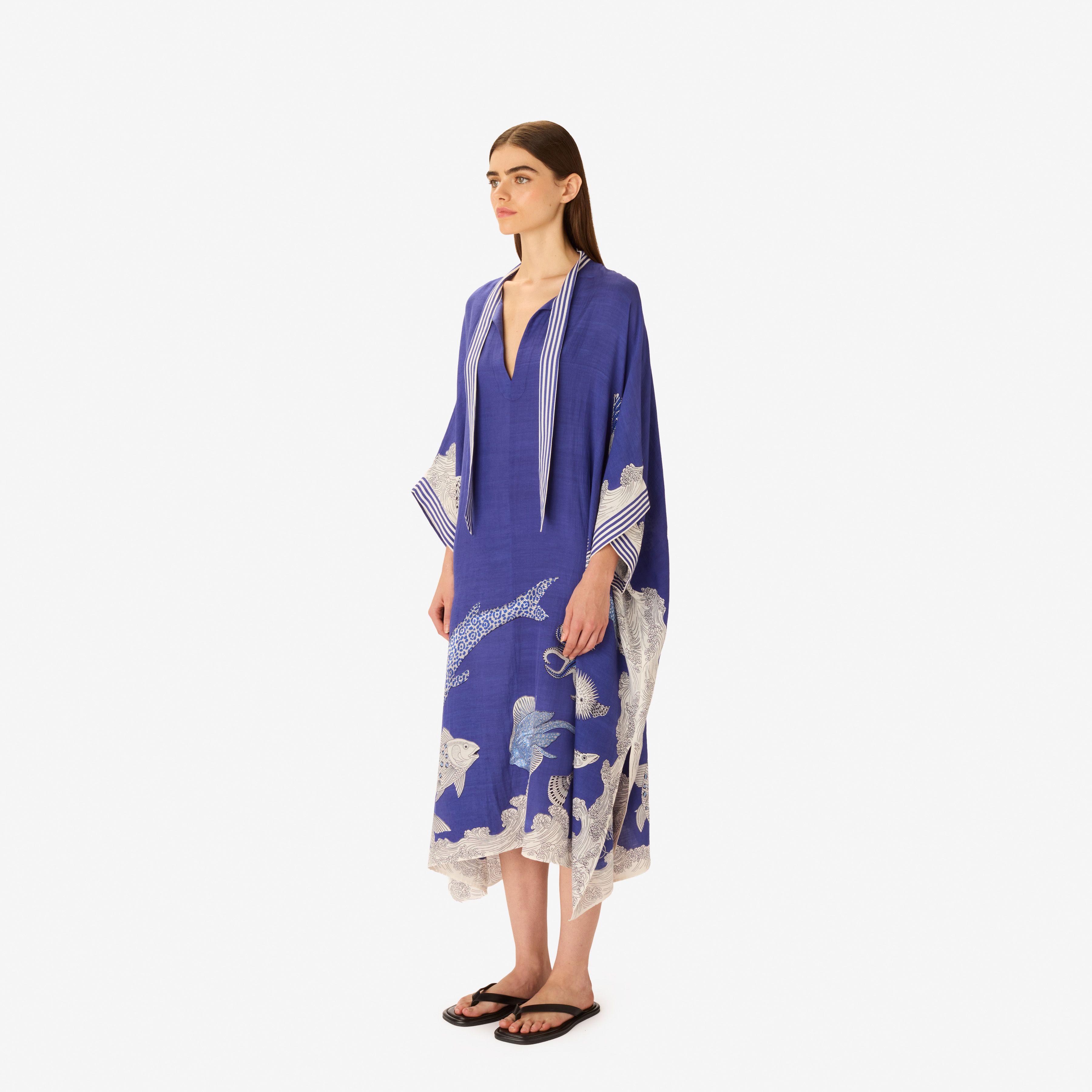Kaftan Long - Poseidon - Navy