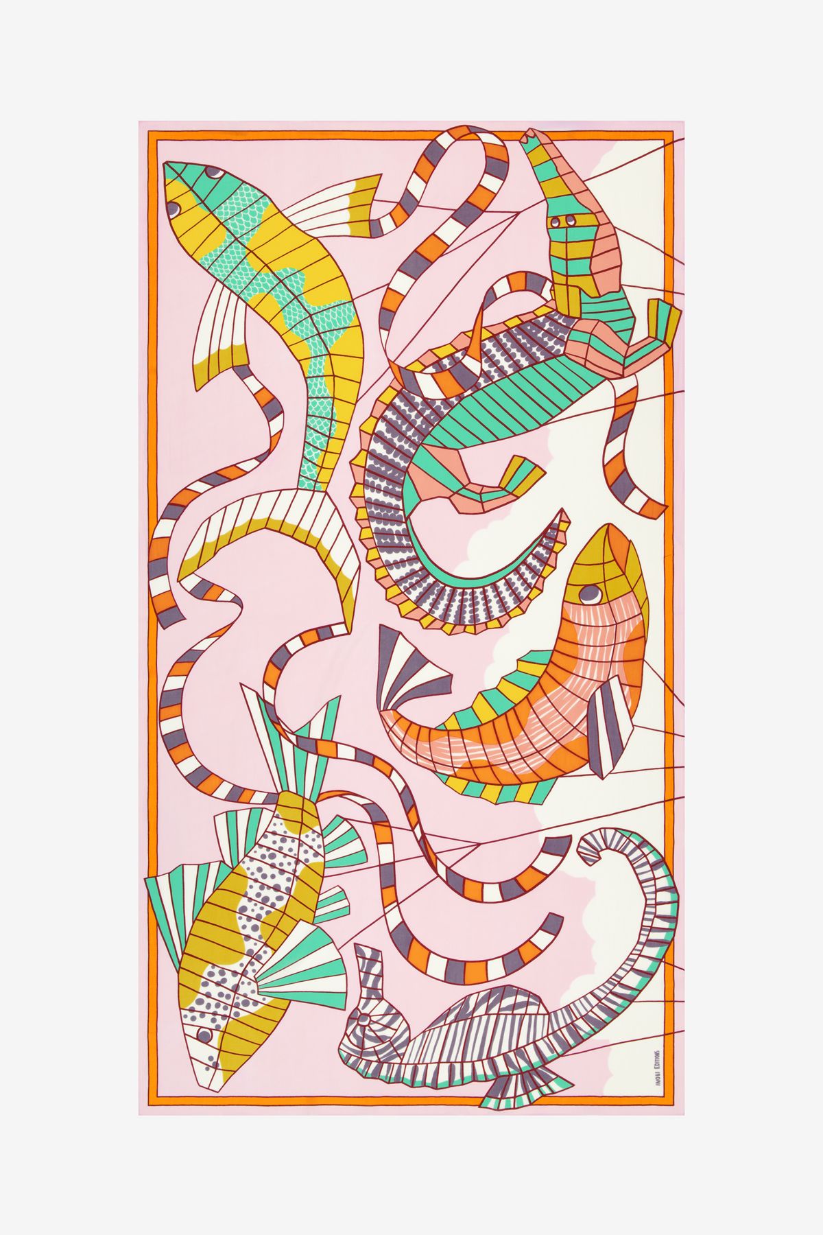 Scarf 100 - Cerfs Volants - Pink