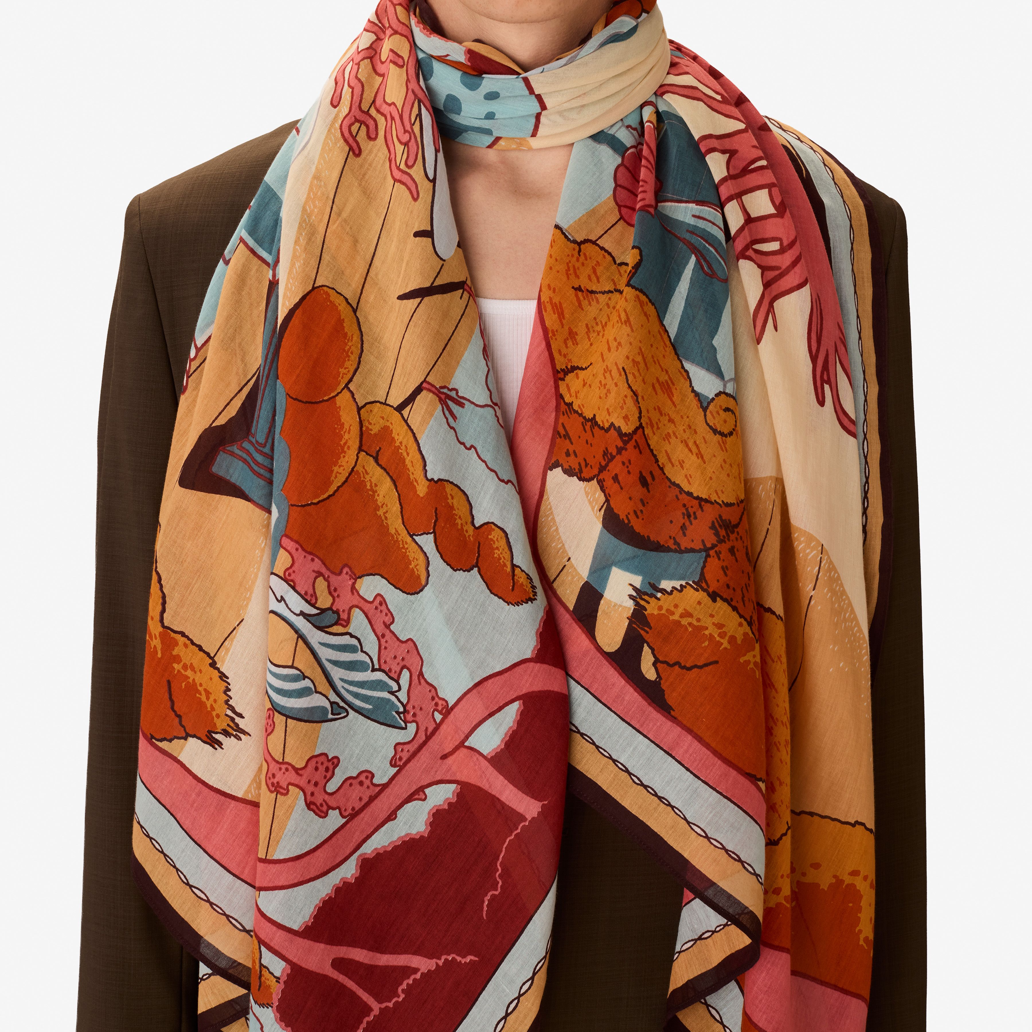 Scarf 100 - Jardin - Coral